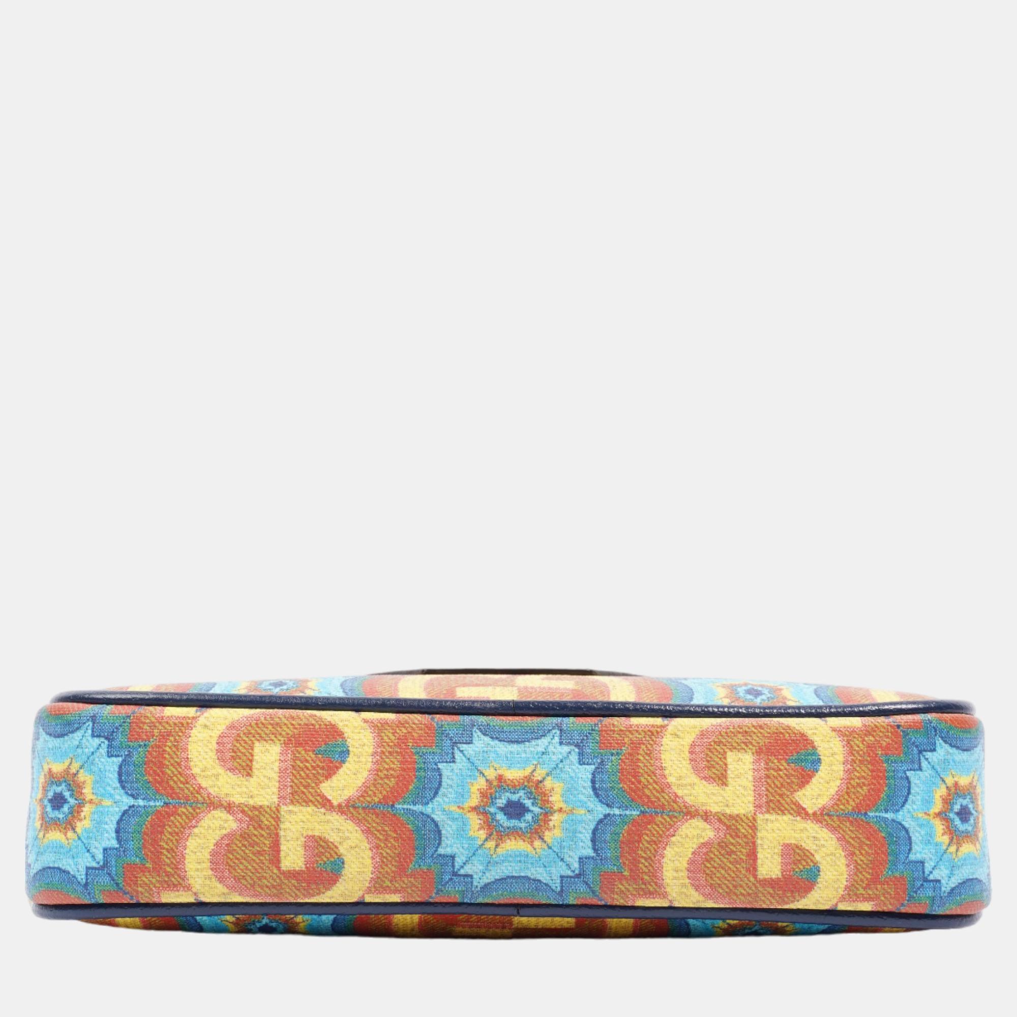 Gucci Kaleidoscope 100 Belt Bag Blue / Orange / Yellow Canvas