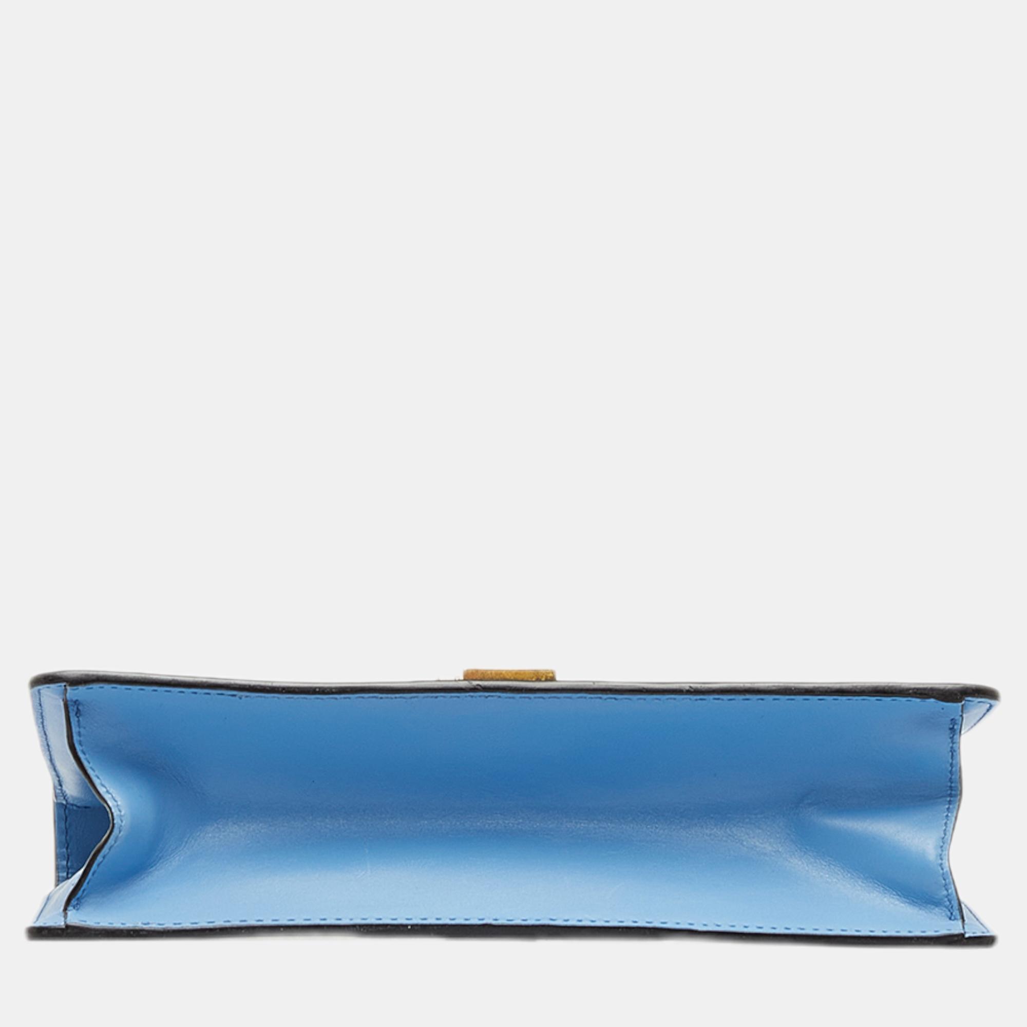 Gucci Blue Small Sylvie Shoulder Bag