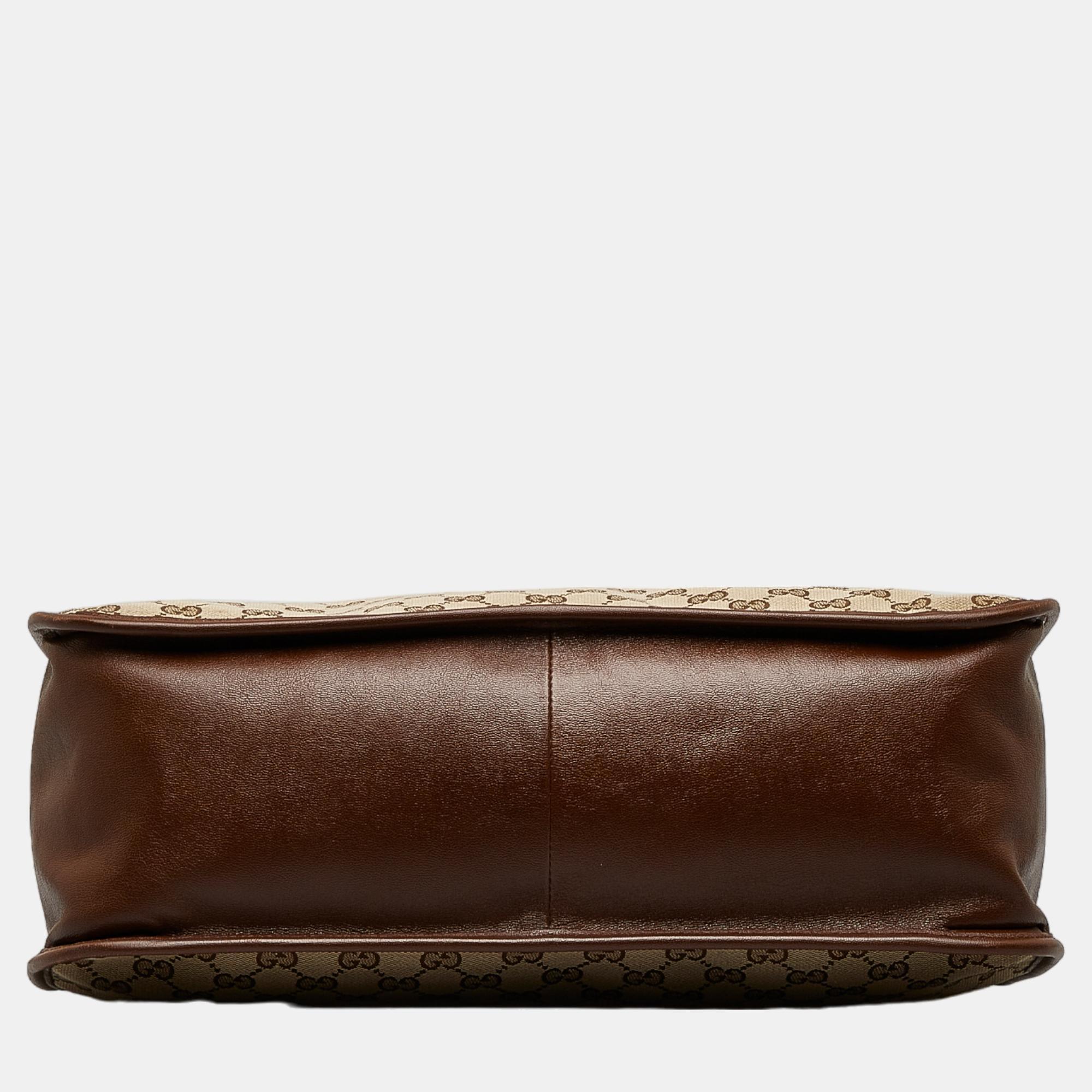 Gucci Beige/Brown GG Canvas Horsebit 1955 Tote Bag