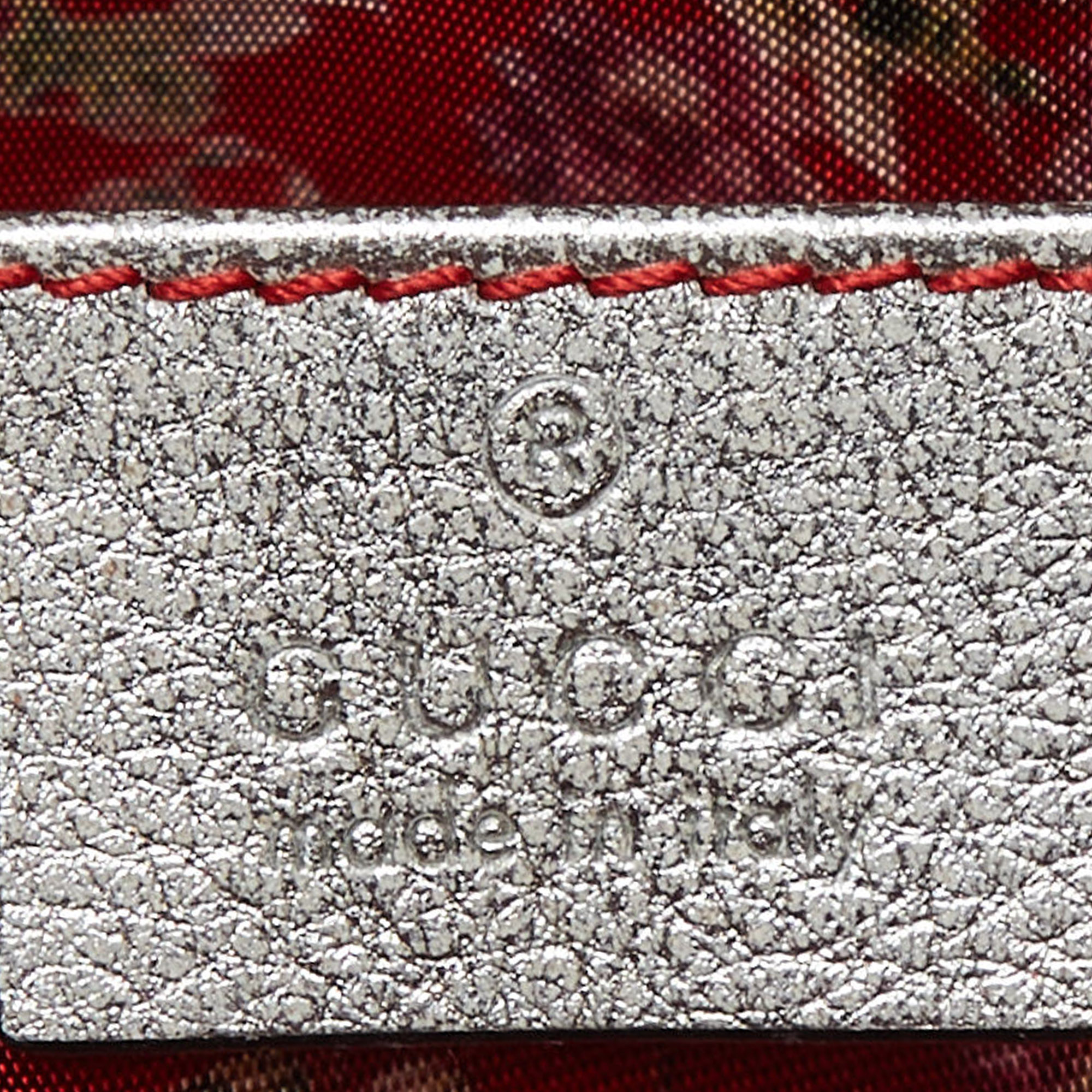Gucci Silver Quilted Leather Small Trapuntata Shoulder Bag