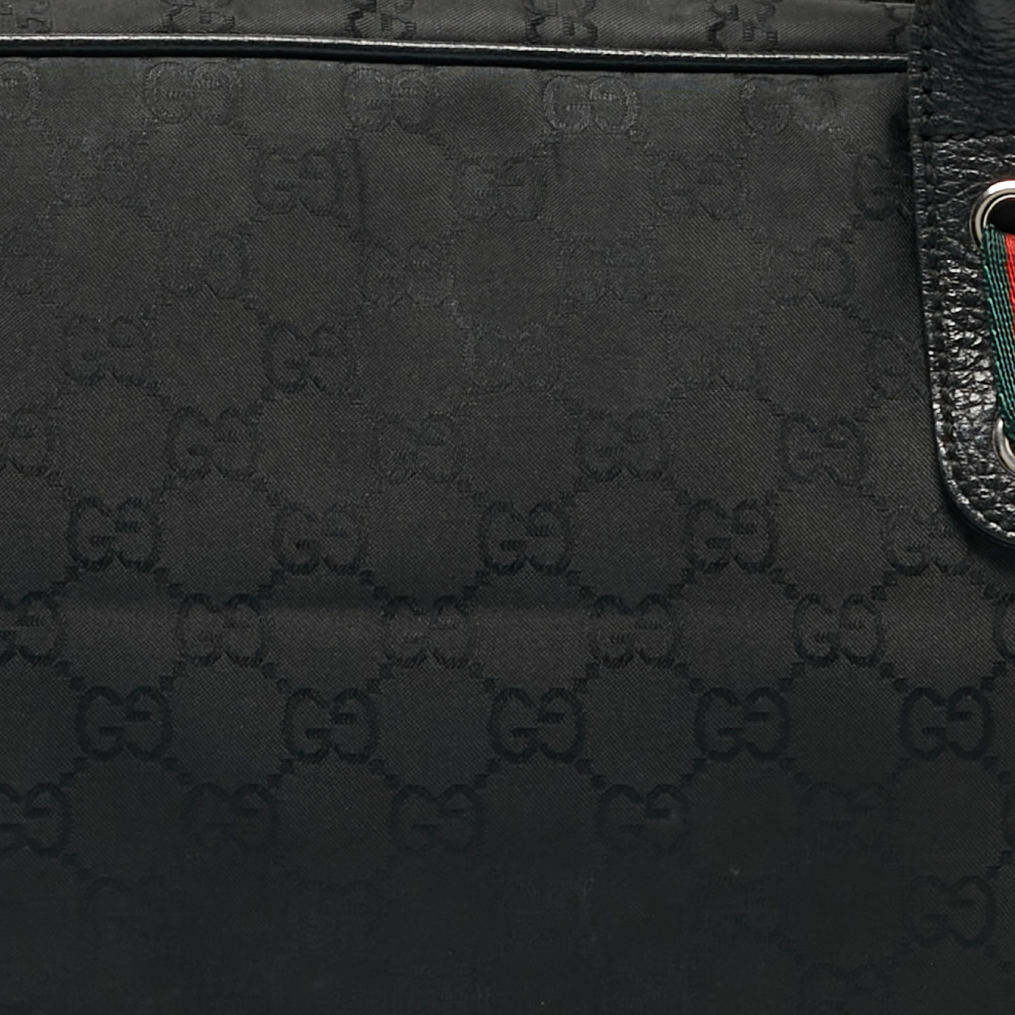 Gucci Black GG Nylon And Leather Princy Boston Bag