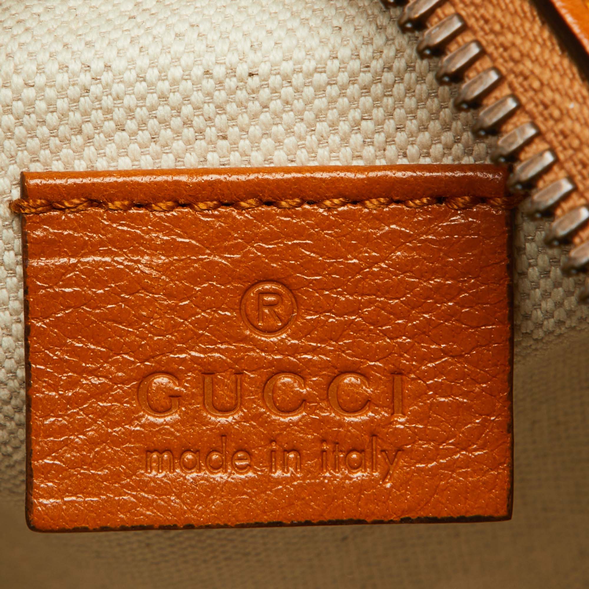 Gucci Tangerine Leather Piuma Lux Energy Tifosa Bag