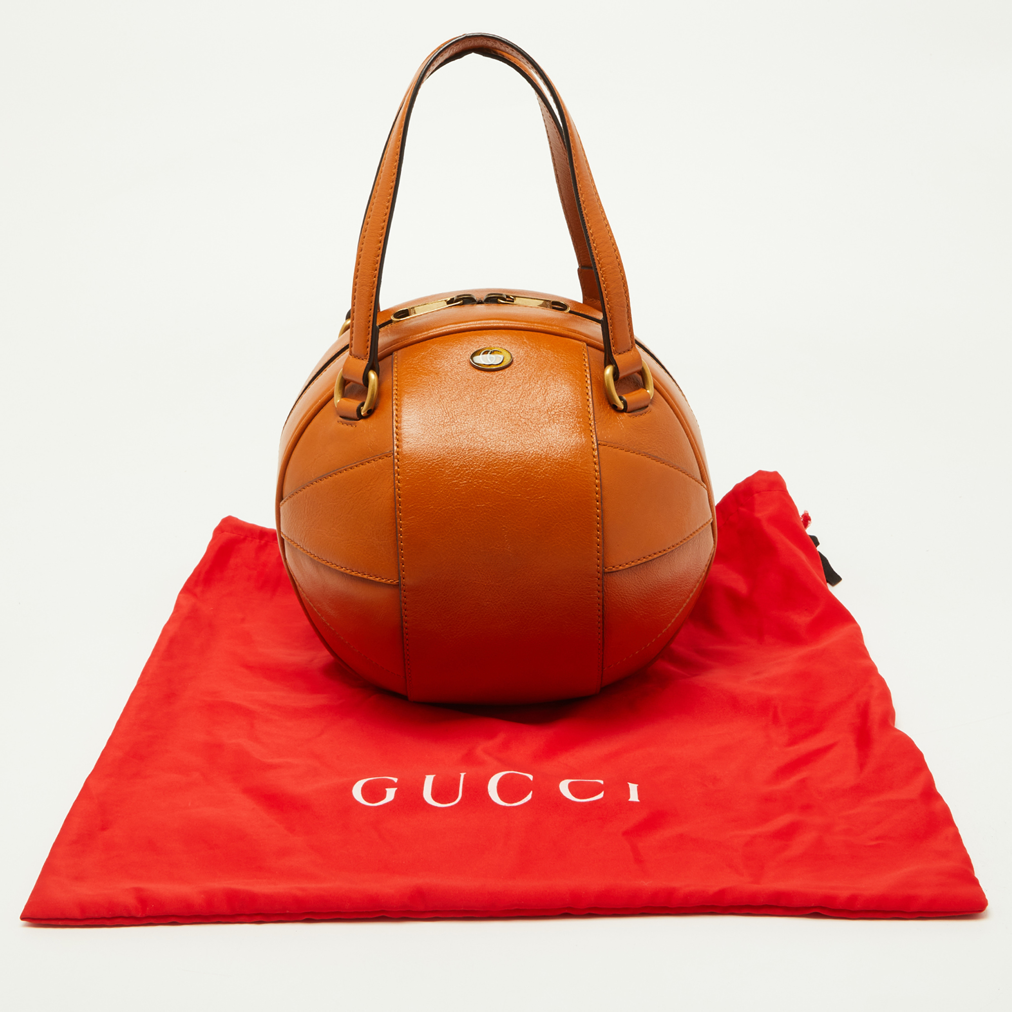 Gucci Tangerine Leather Piuma Lux Energy Tifosa Bag