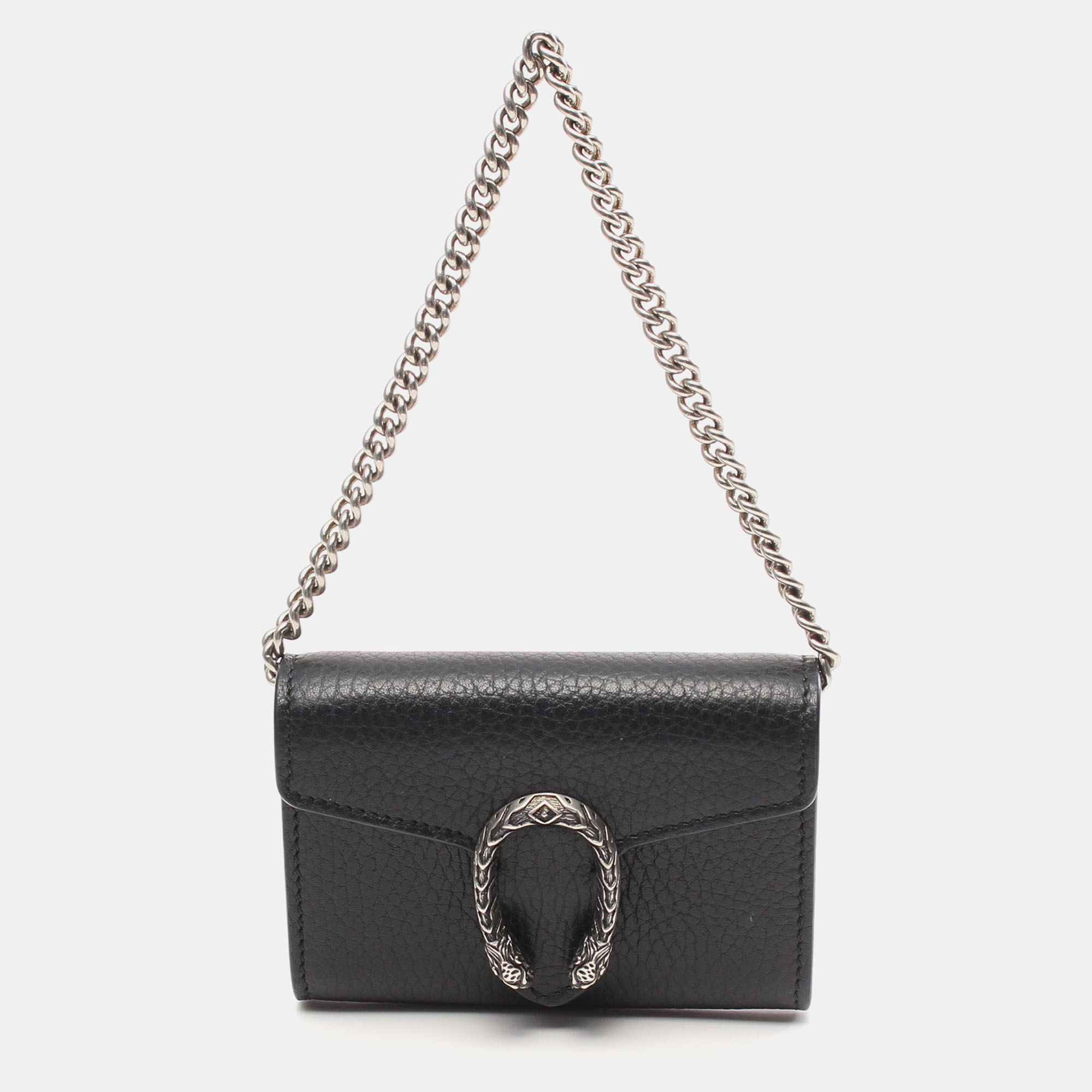 Gucci dionysus chain coin purse coin purse leather black