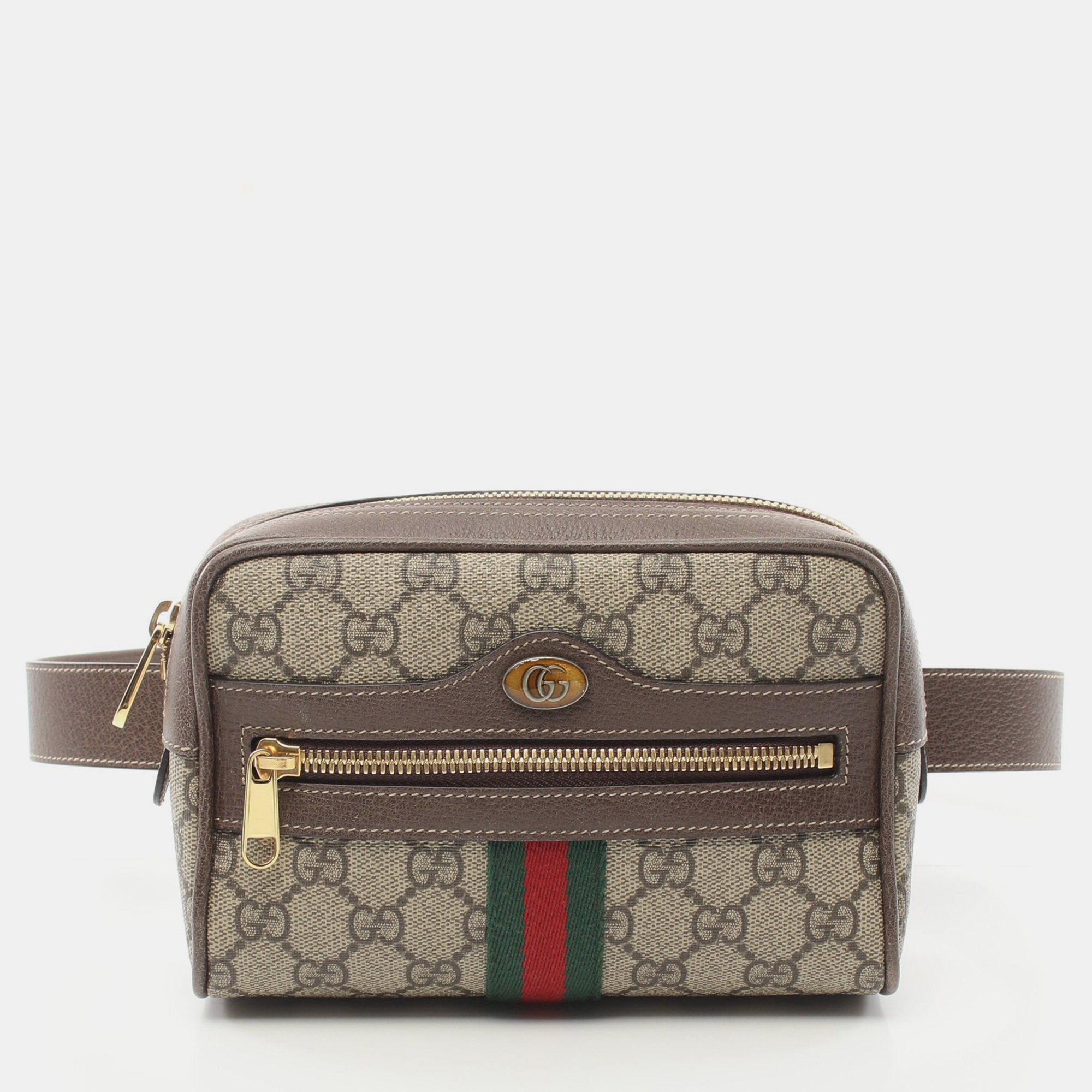 

Gucci Ophidia GG Supreme Small belt bag Sherry line Waist bag Body bag PVC Leather Beige Multicolor