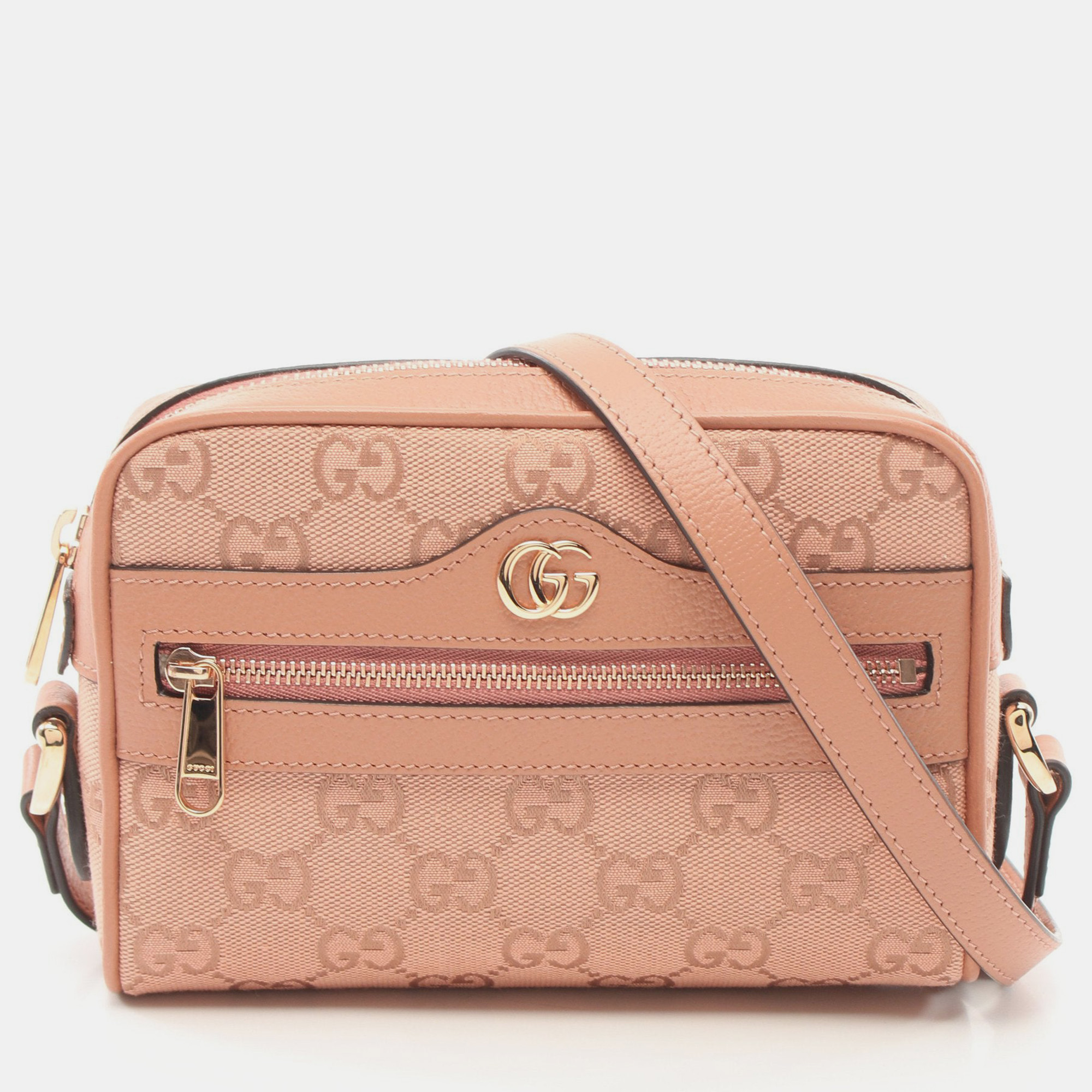 Gucci ophidia mini bag gg canvas shoulder bag canvas leather pink