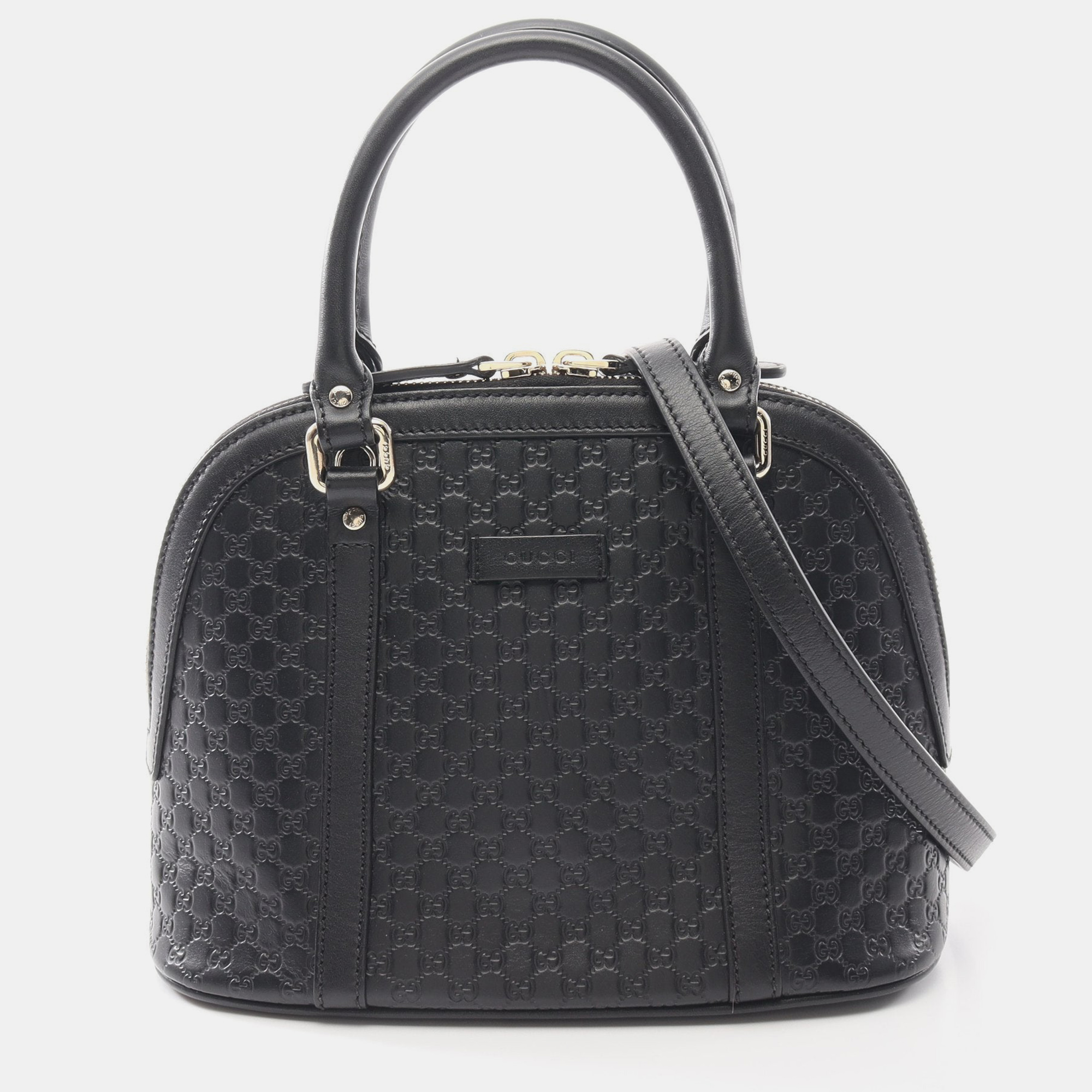 Gucci micro gucci sima handbag leather black 2way