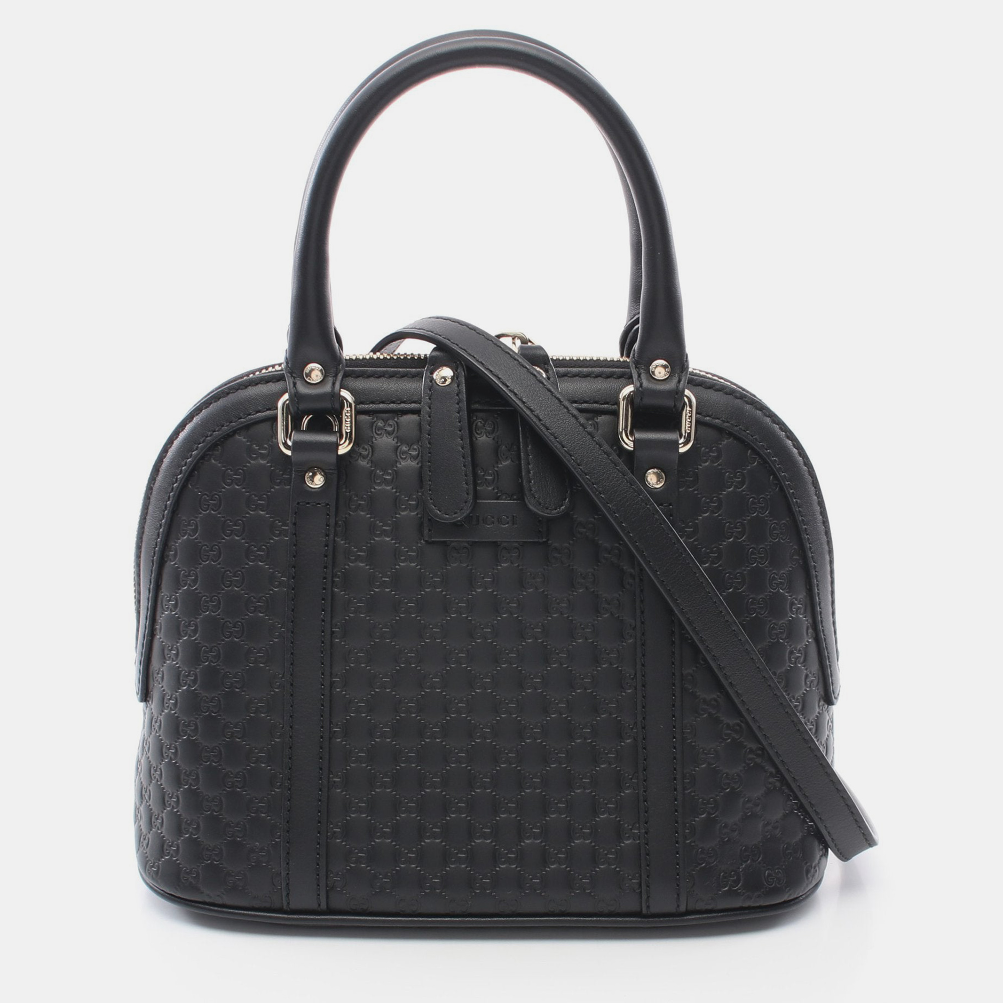 Gucci micro gucci sima handbag leather black 2way