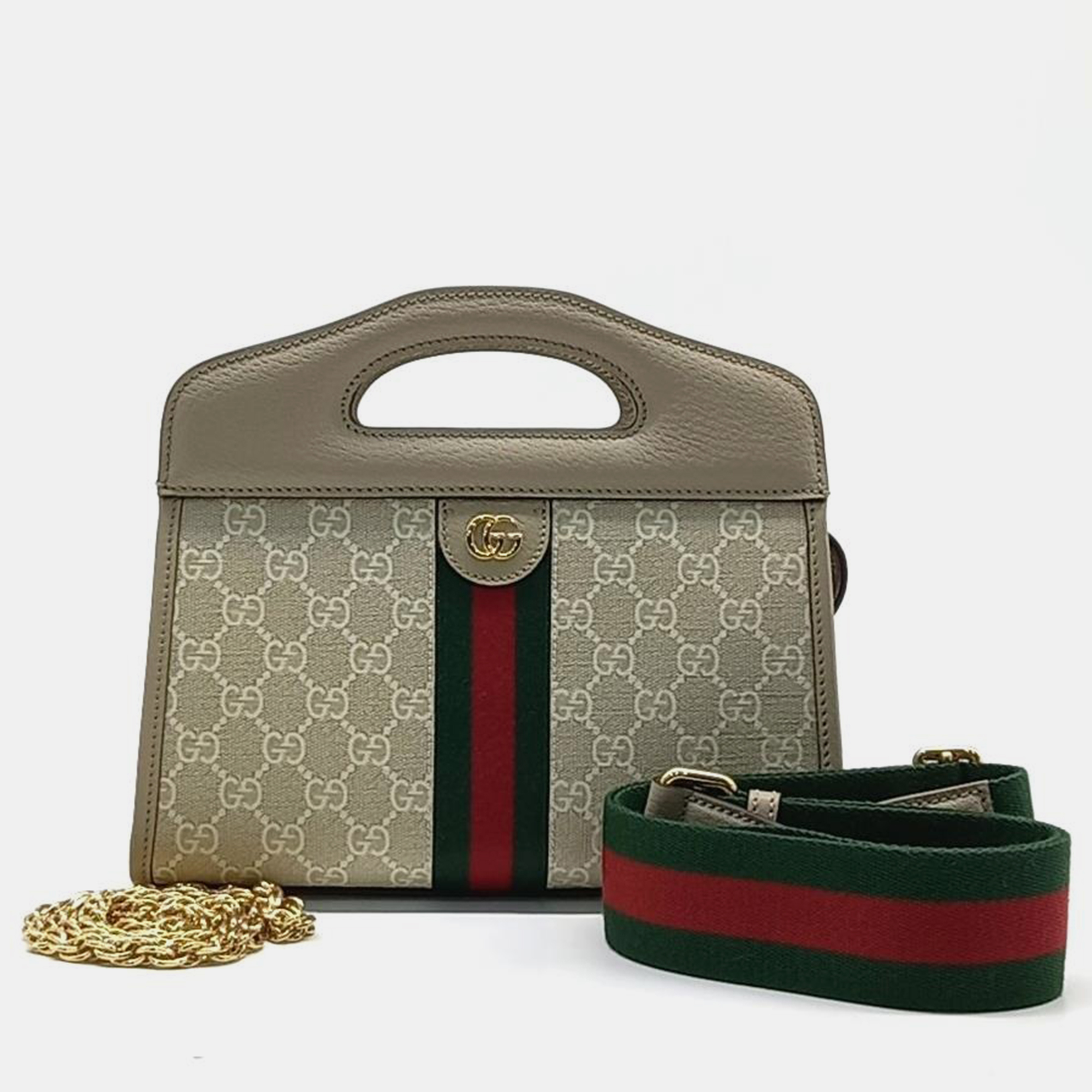 Gucci gg supreme web tote & shoulder bag  (693724)