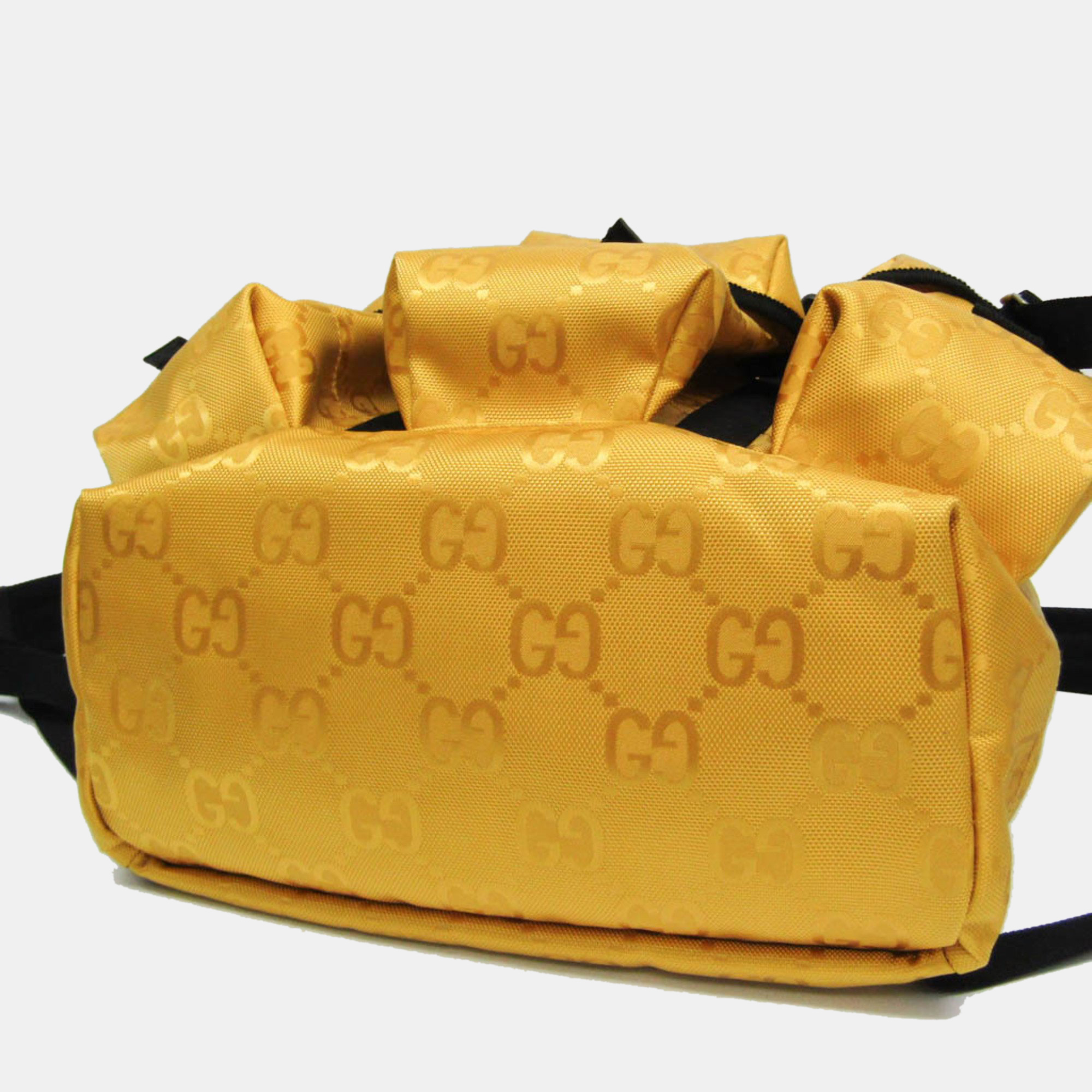 Gucci Yellow/Black GG Nylon Off The Grid Backpack