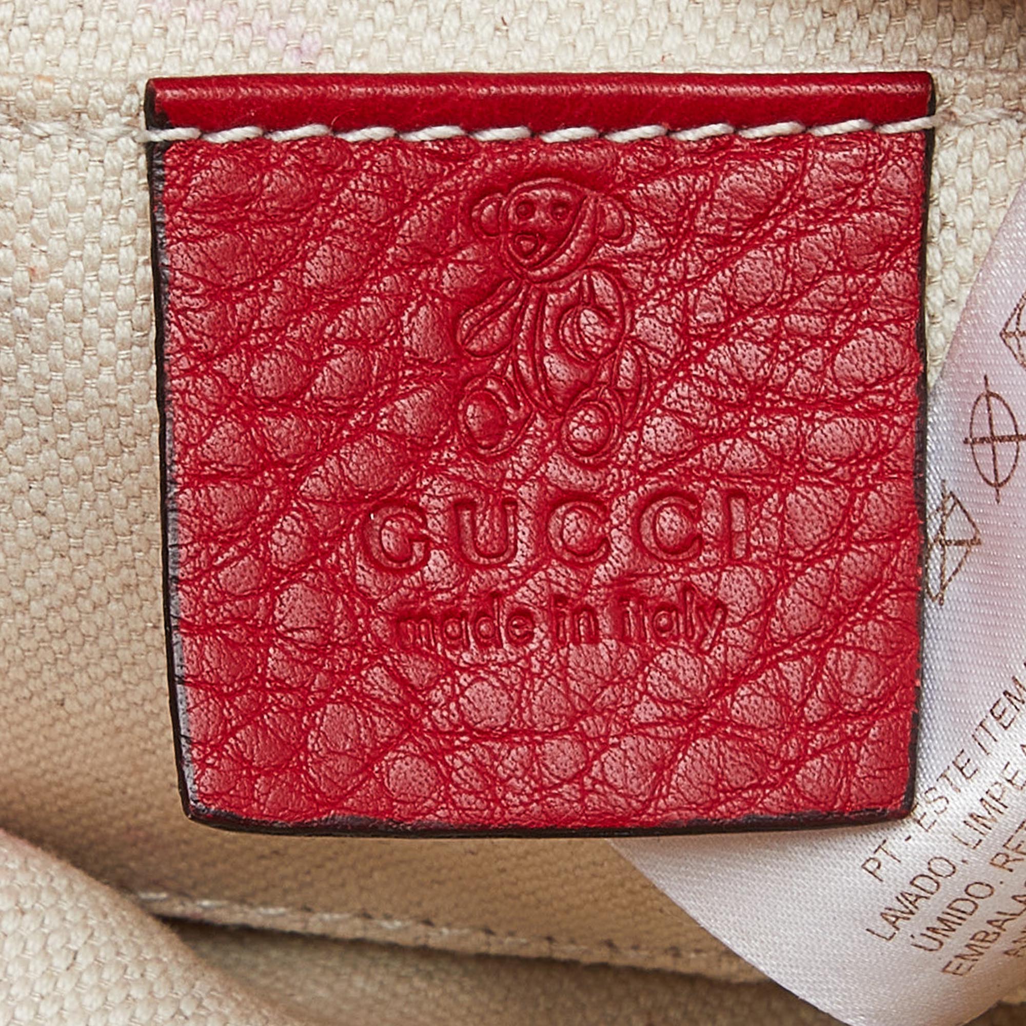 Gucci Red Leather Soho Crossbody Bag