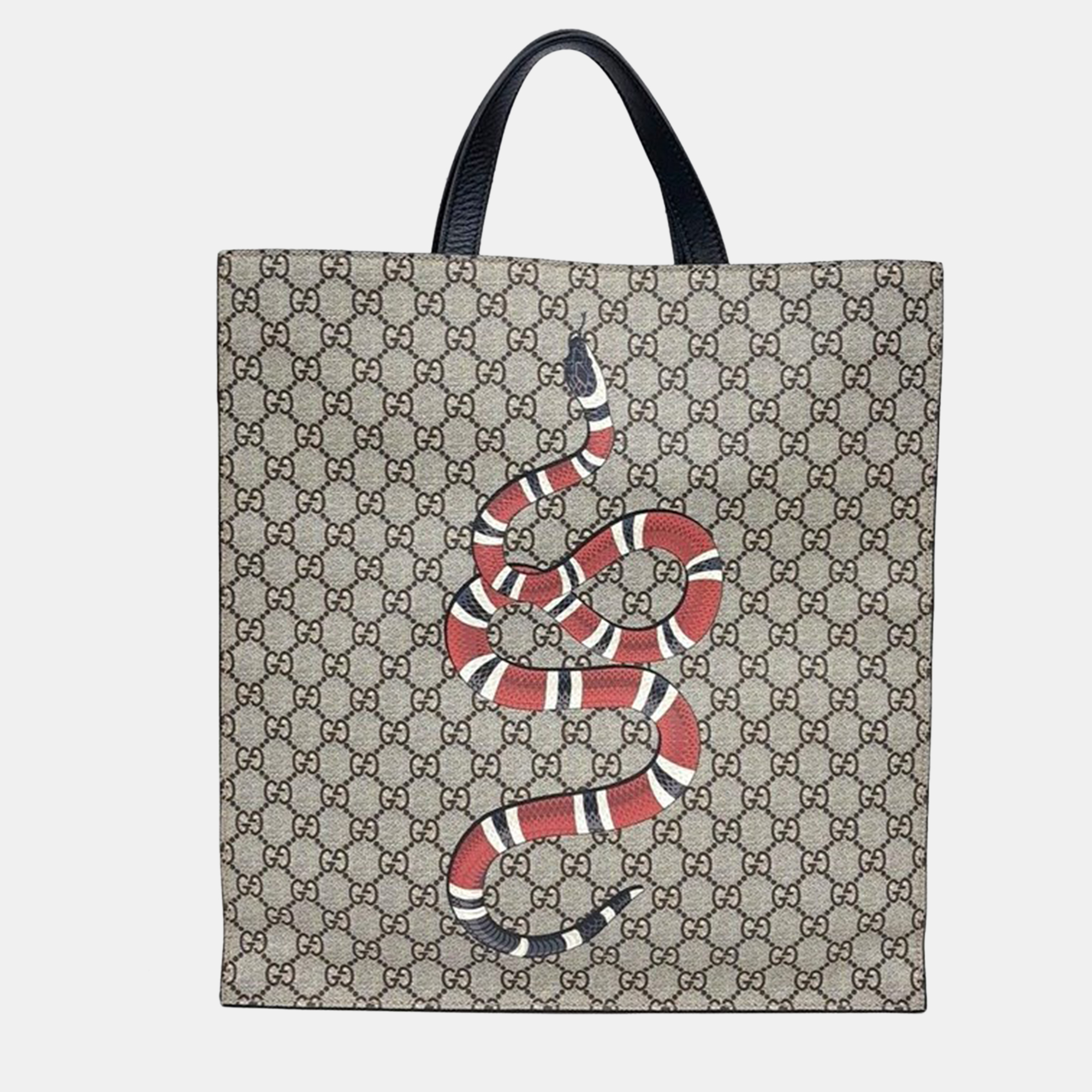 Gucci snake gg supreme tote and shoulder bag