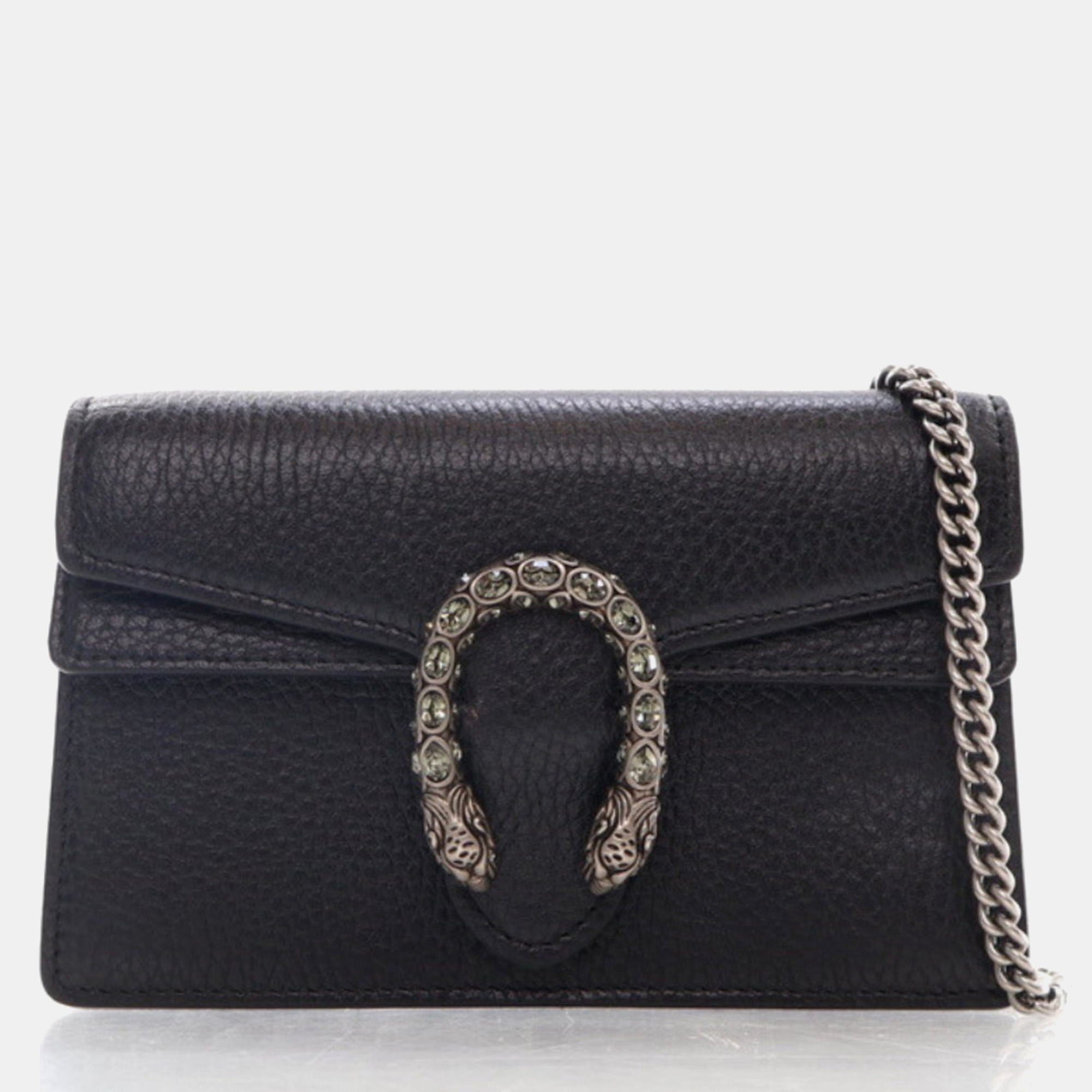 Gucci black leather  small dionysus shoulder bag