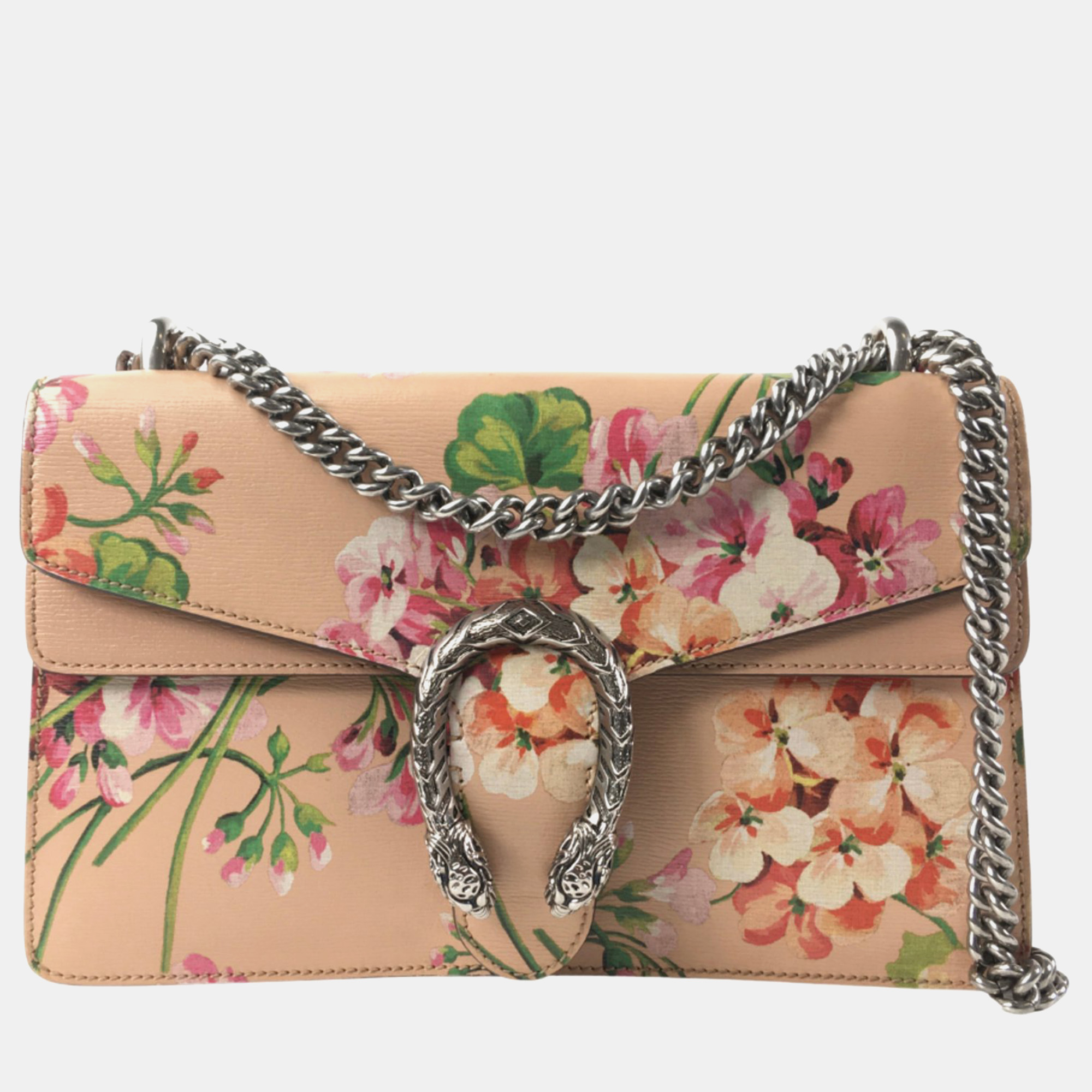 Gucci pink leather medium dionysus blooms shoulder bag