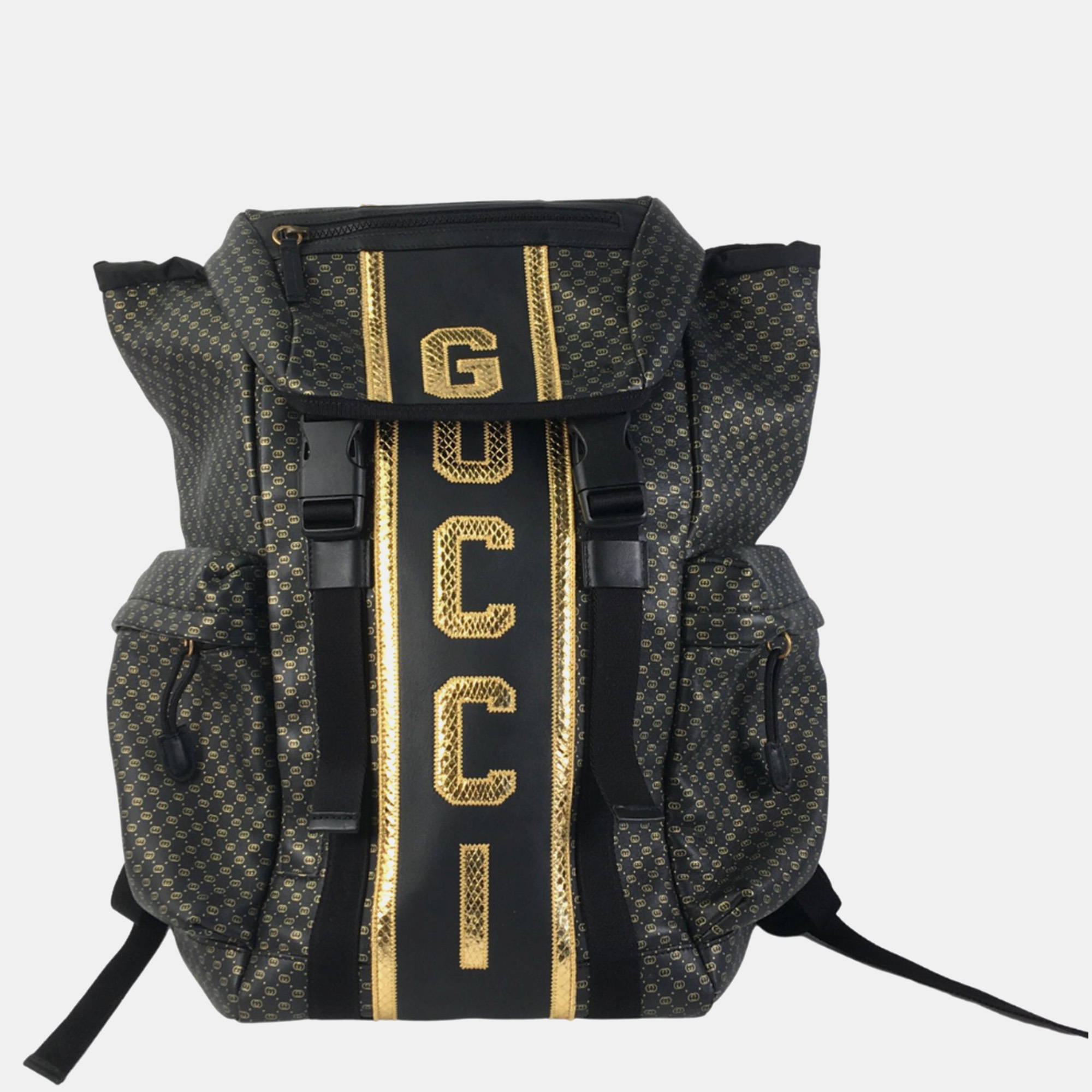 Gucci dapper dan calfskin laminated ayers micro gg drawstring backpack