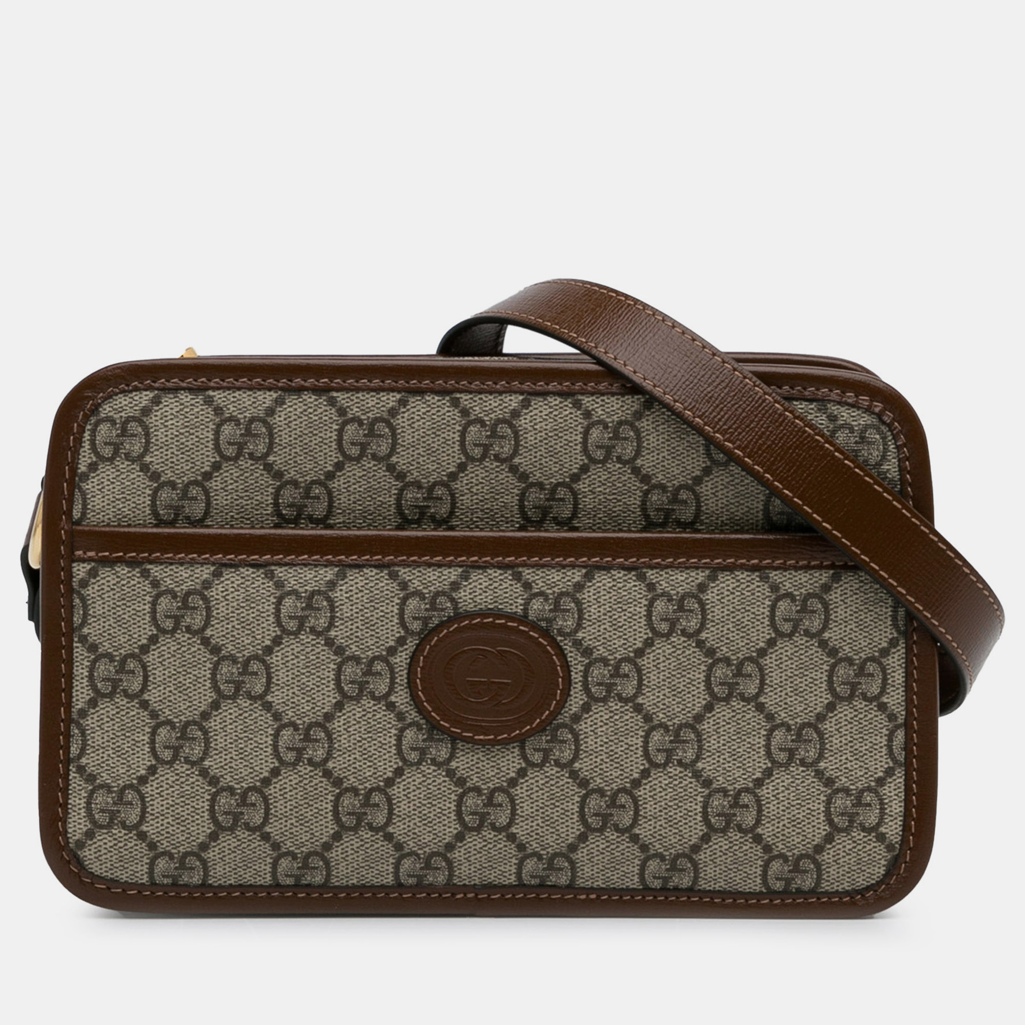 Gucci gg supreme interlocking gg crossbody bag