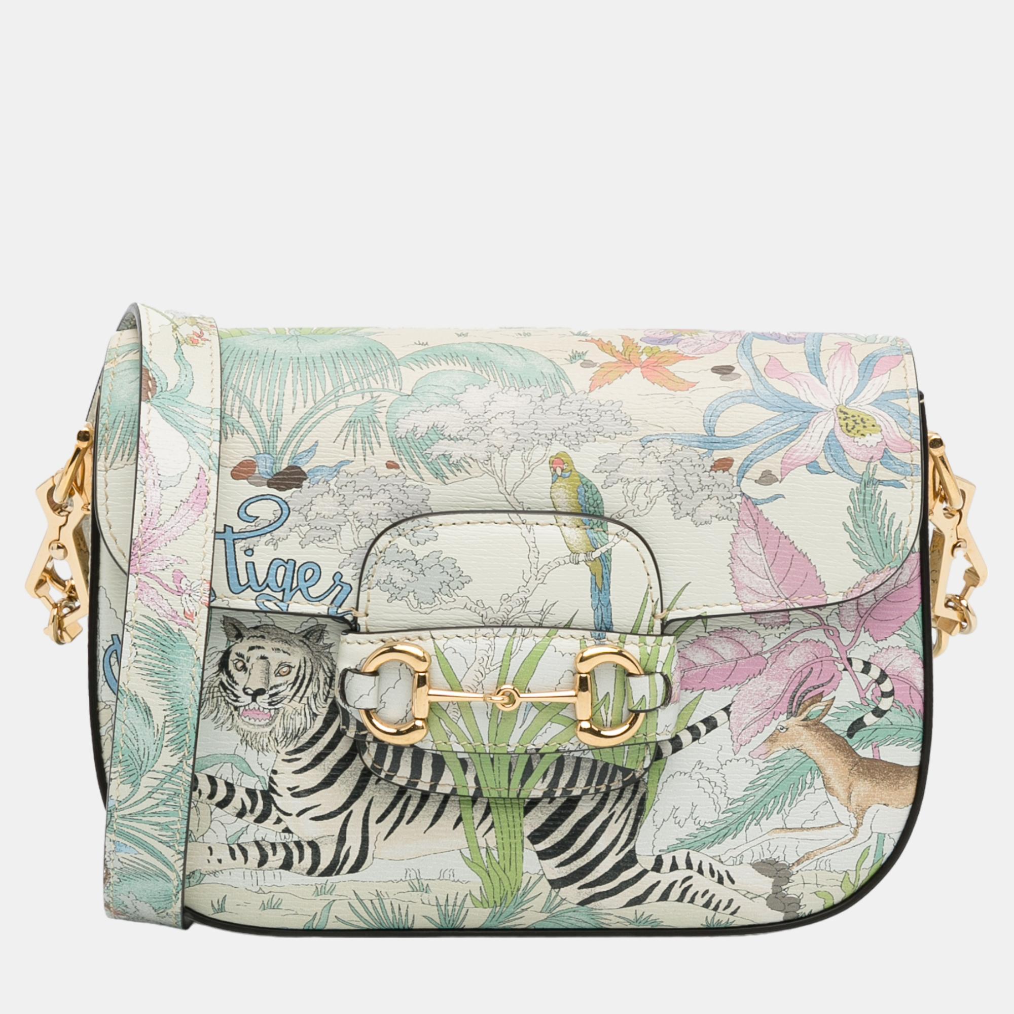 Gucci multicolour mini tiger horsebit 1955 crossbody