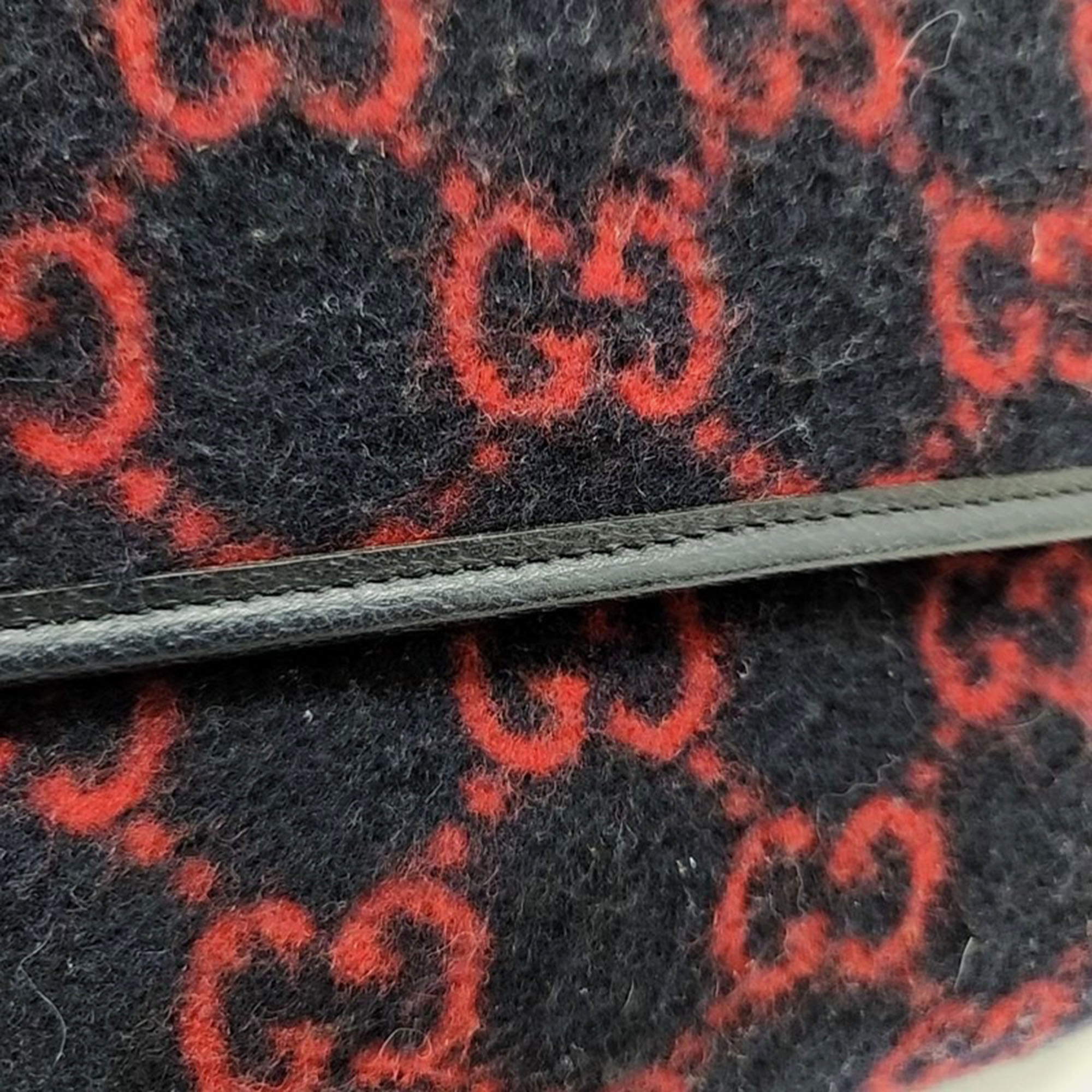 Gucci Navy GG Wool Belt Bag