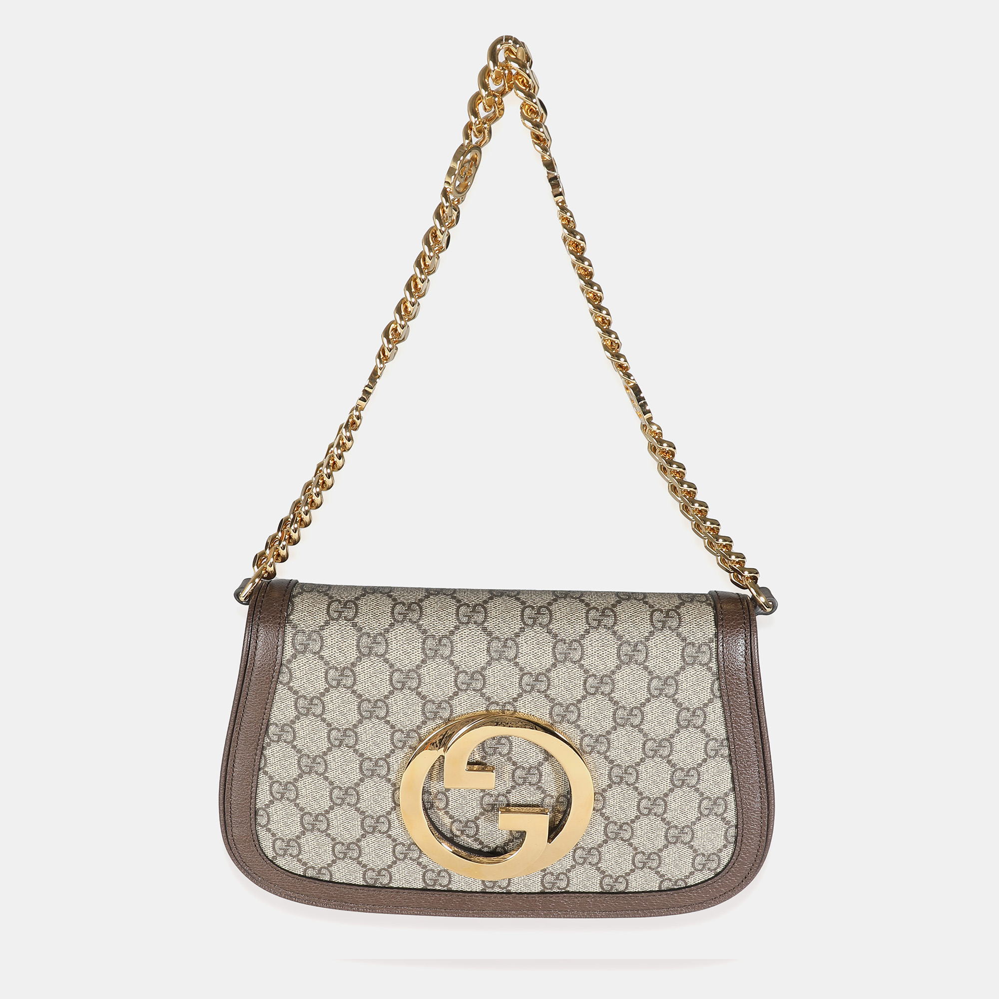 Gucci beige gg supreme canvas blondie shoulder bag