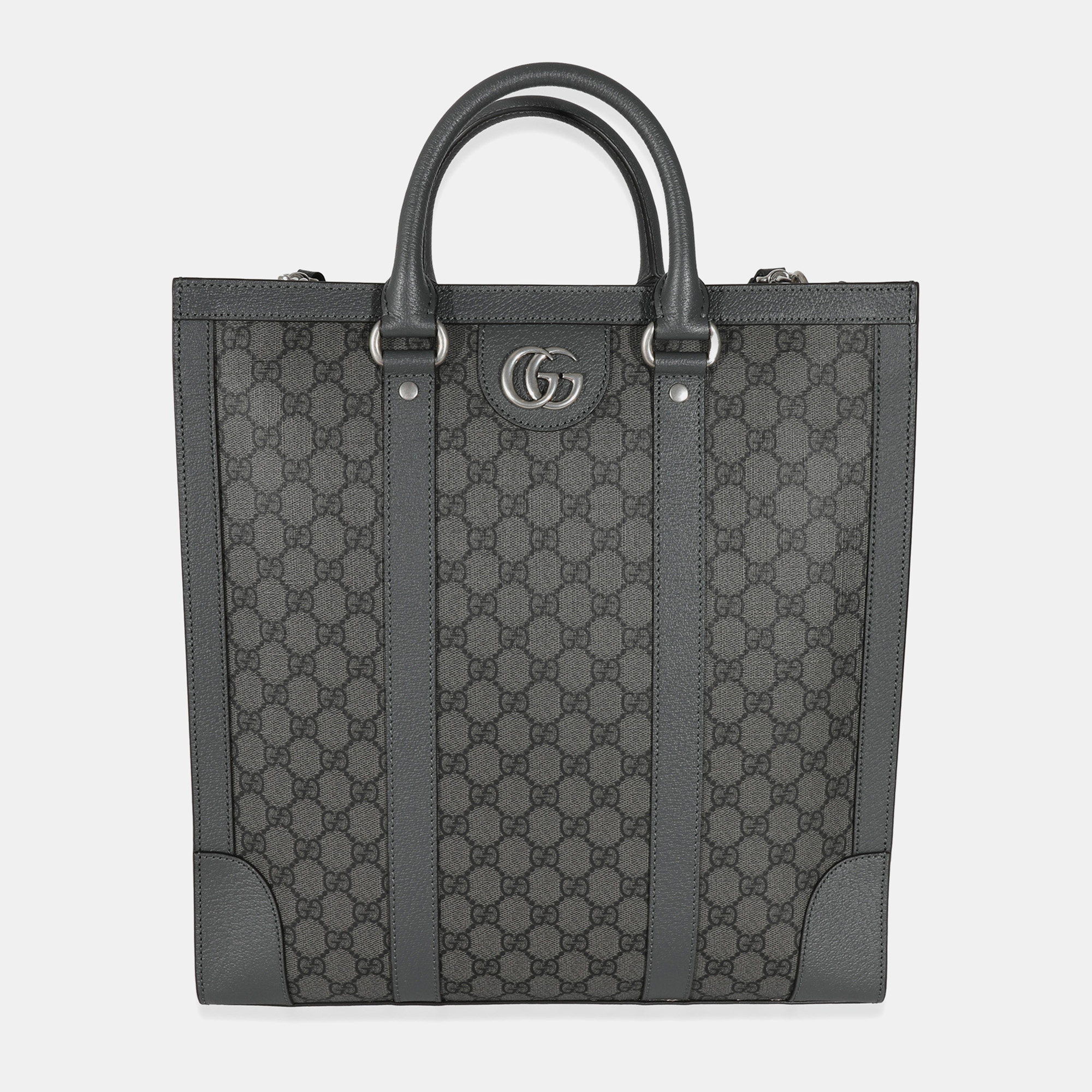 Gucci grey gg supreme canvas large ophidia tote bag
