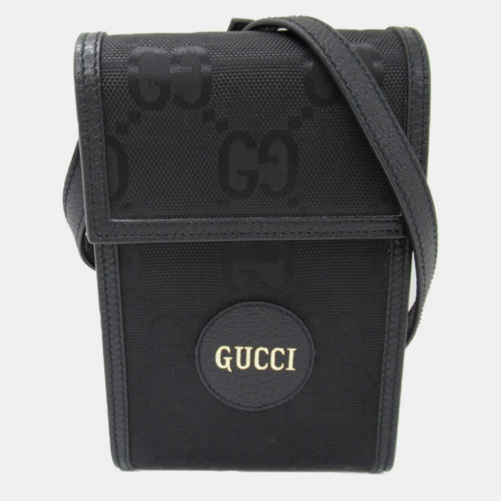 Gucci black leather gg off the grid crossbody bag
