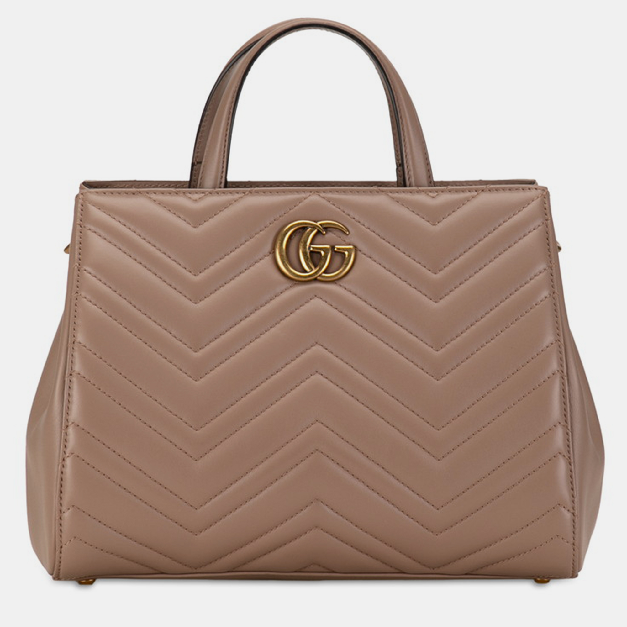 Gucci beige leather  gg marmont top handle bags