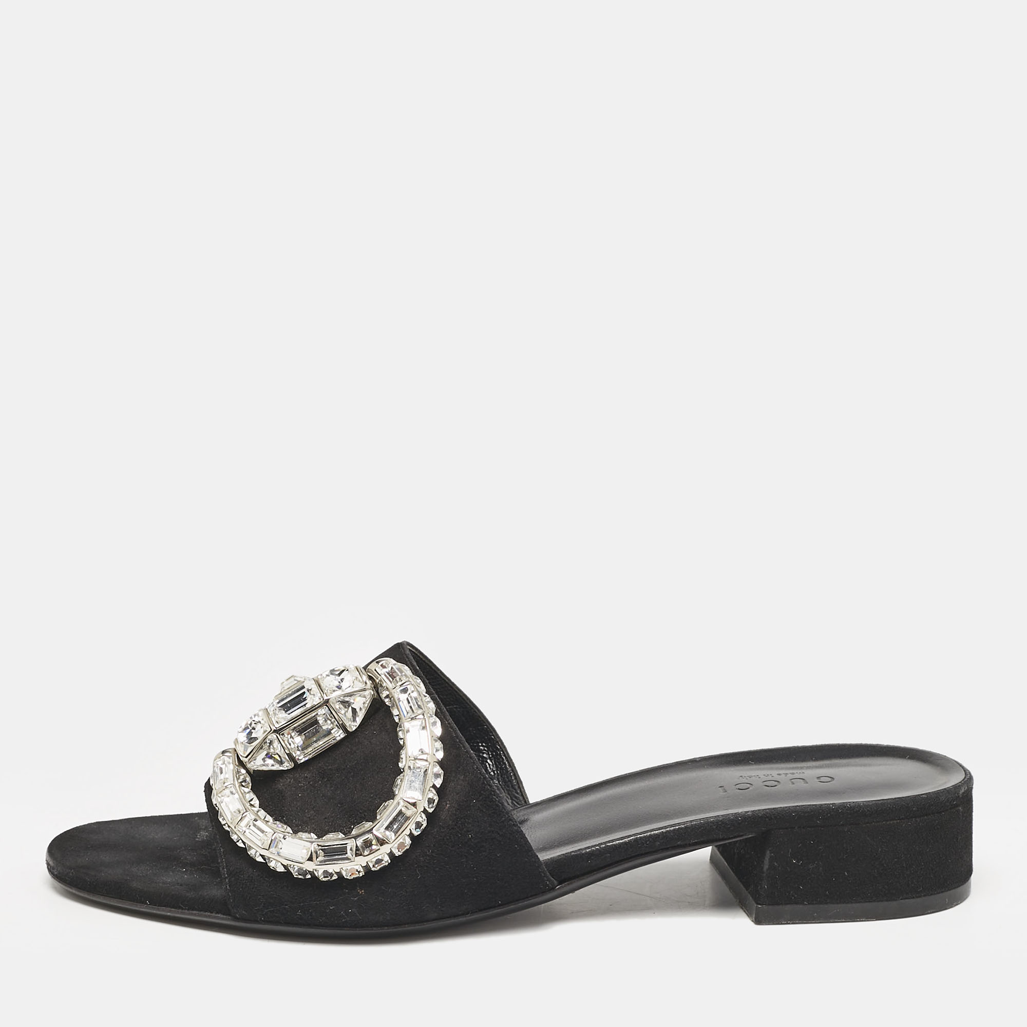 Gucci Black Suede Maxime Crystal Embellished Slide Sandals Size
Gucci Black Suede Maxime Crystal Embellished Slide Sandals Size