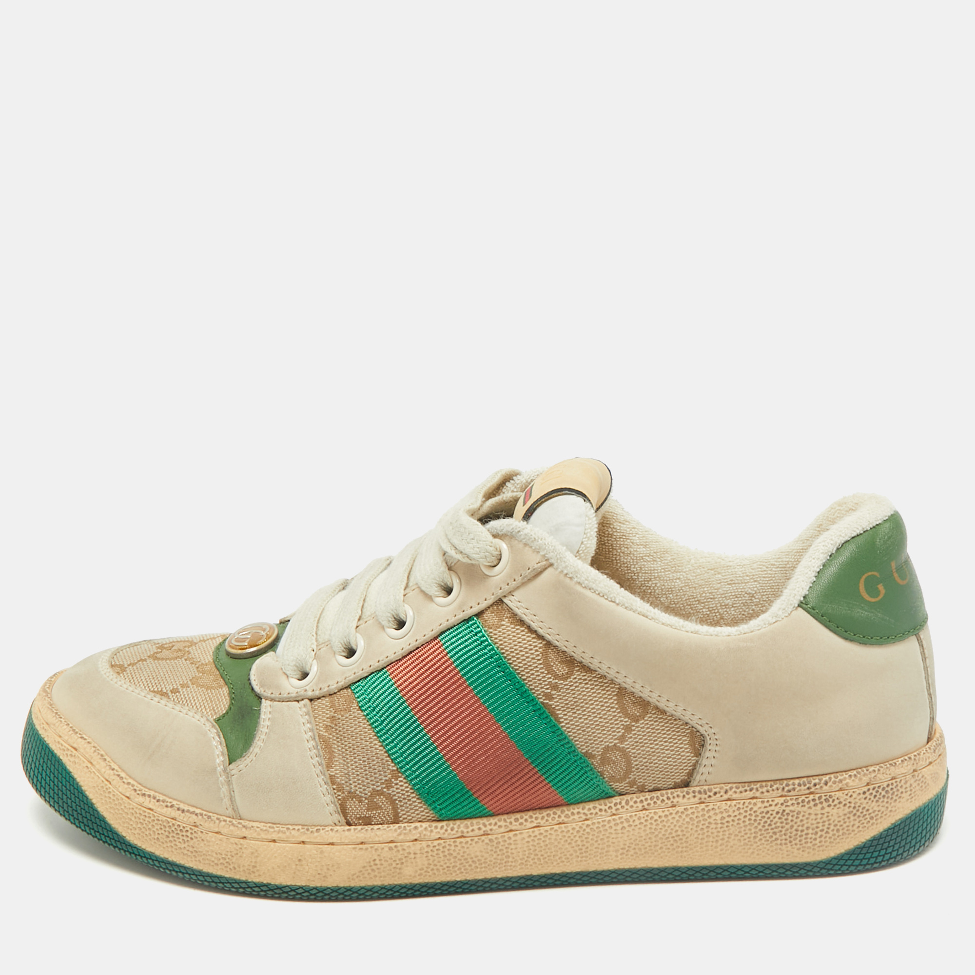 Gucci Multicolor Nubuck Leather and Canvas Screener Sneakers Size
Gucci Multicolor Nubuck Leather and Canvas Screener Sneakers Size