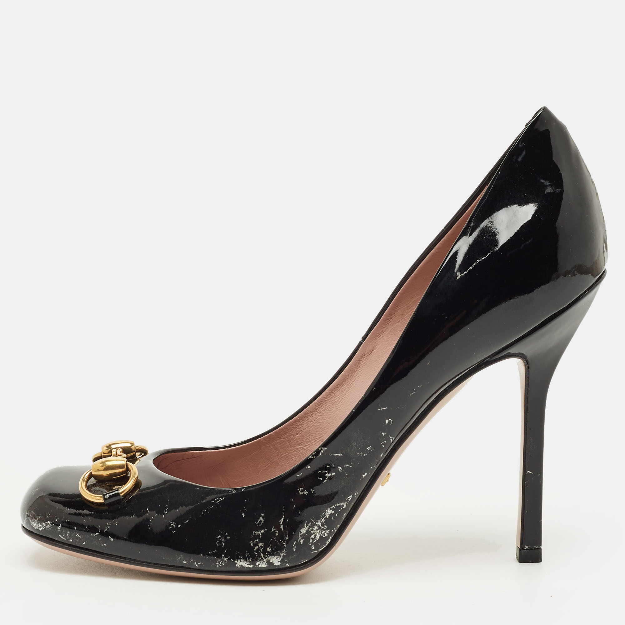 Gucci Jolene Horsebit Size Black Patent Leather Square Toe Pumps
Gucci Jolene Horsebit Size Black Patent Leather Square Toe Pumps