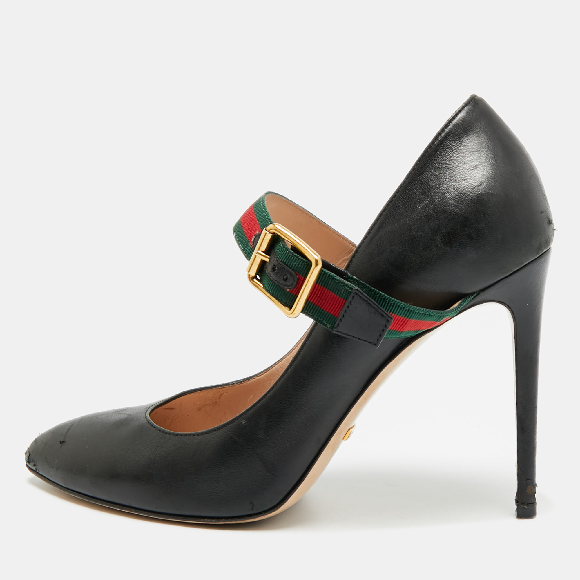Gucci Slyvie Size Black Leather Mary Jane Pumps
Gucci Slyvie Size Black Leather Mary Jane Pumps