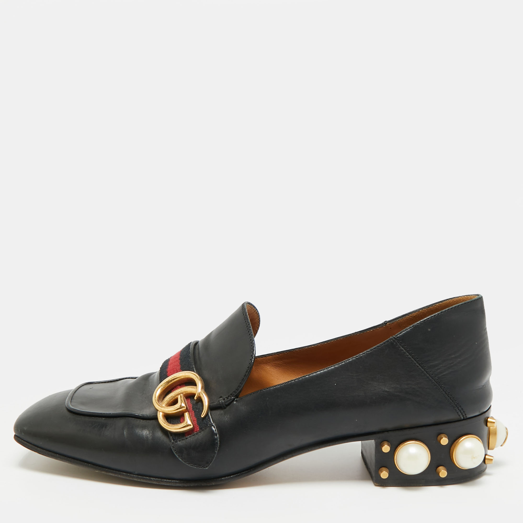 Gucci GG Marmont Size Black Leather Block Heel Pumps
Gucci GG Marmont Size Black Leather Block Heel Pumps