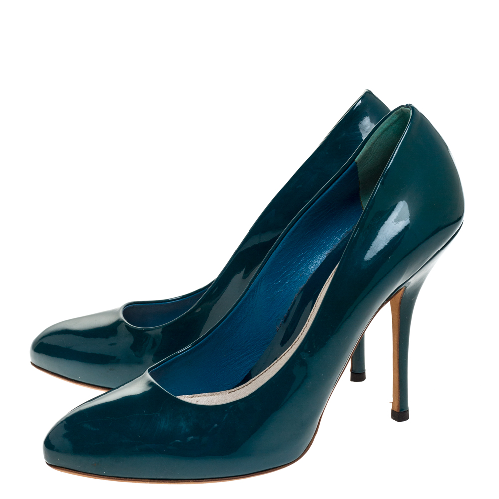 Gucci Green Patent Leather Pumps Size 38
