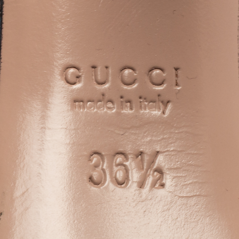 Gucci Multicolor Python Leather Peep Toe Platform Pumps Size 36.5
