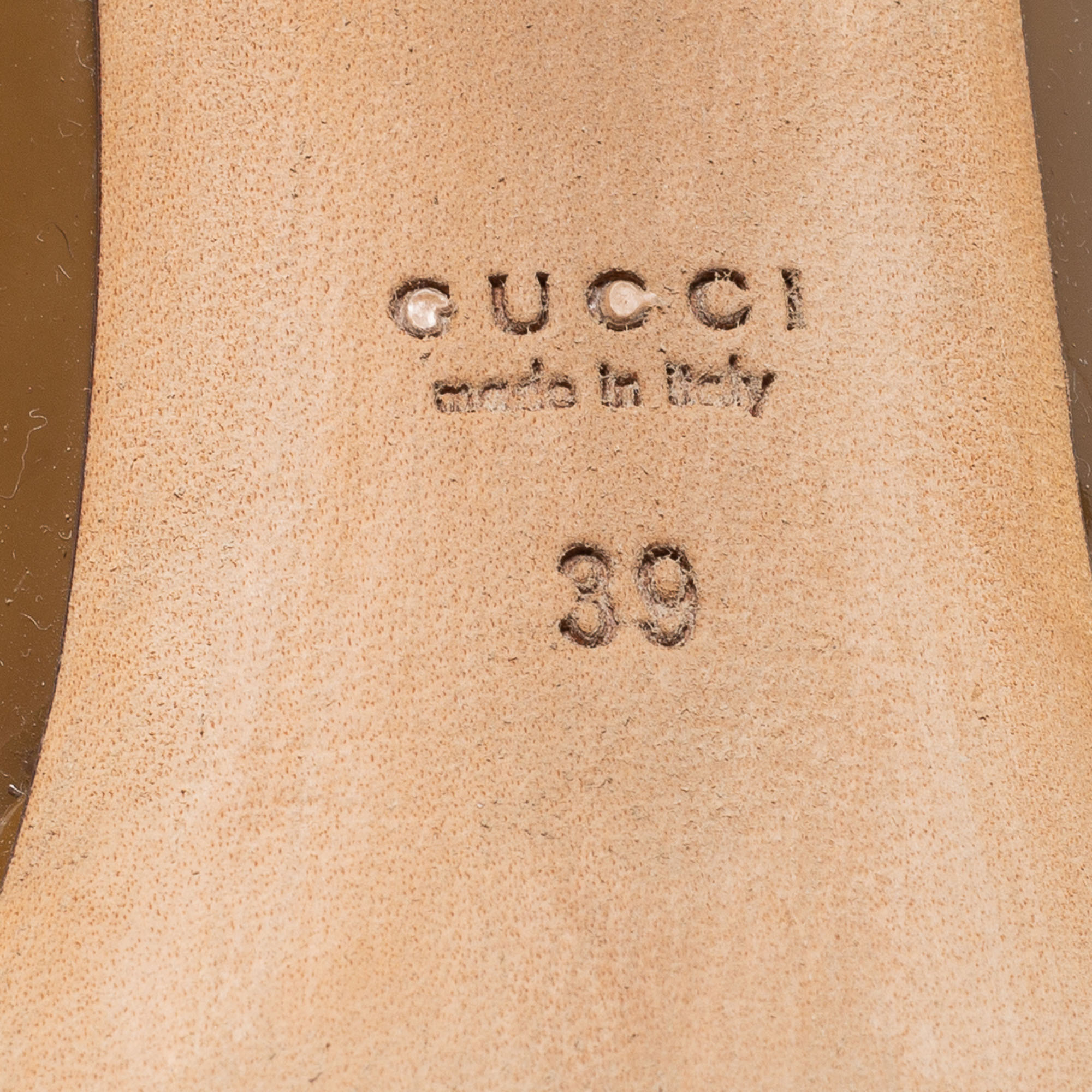 Gucci Olive Green  Patent Leather Tile Square Toe Platform Pumps Size 39