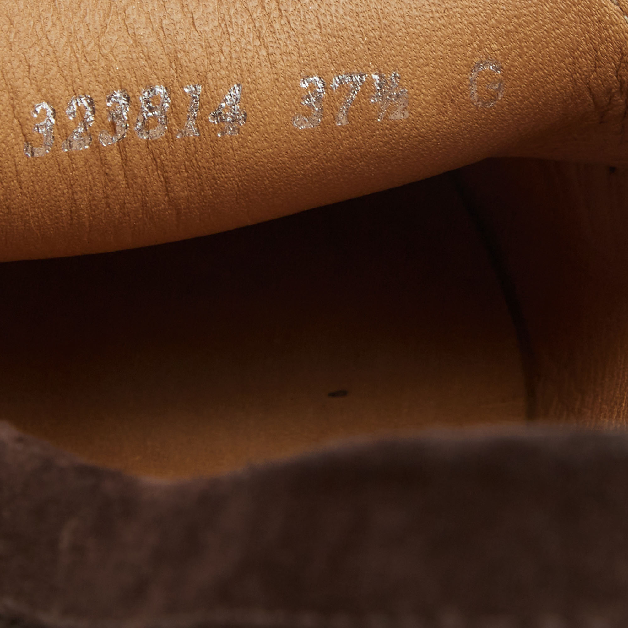 Gucci Brown Suede Interlocking G Logo Loafers Size 37.5