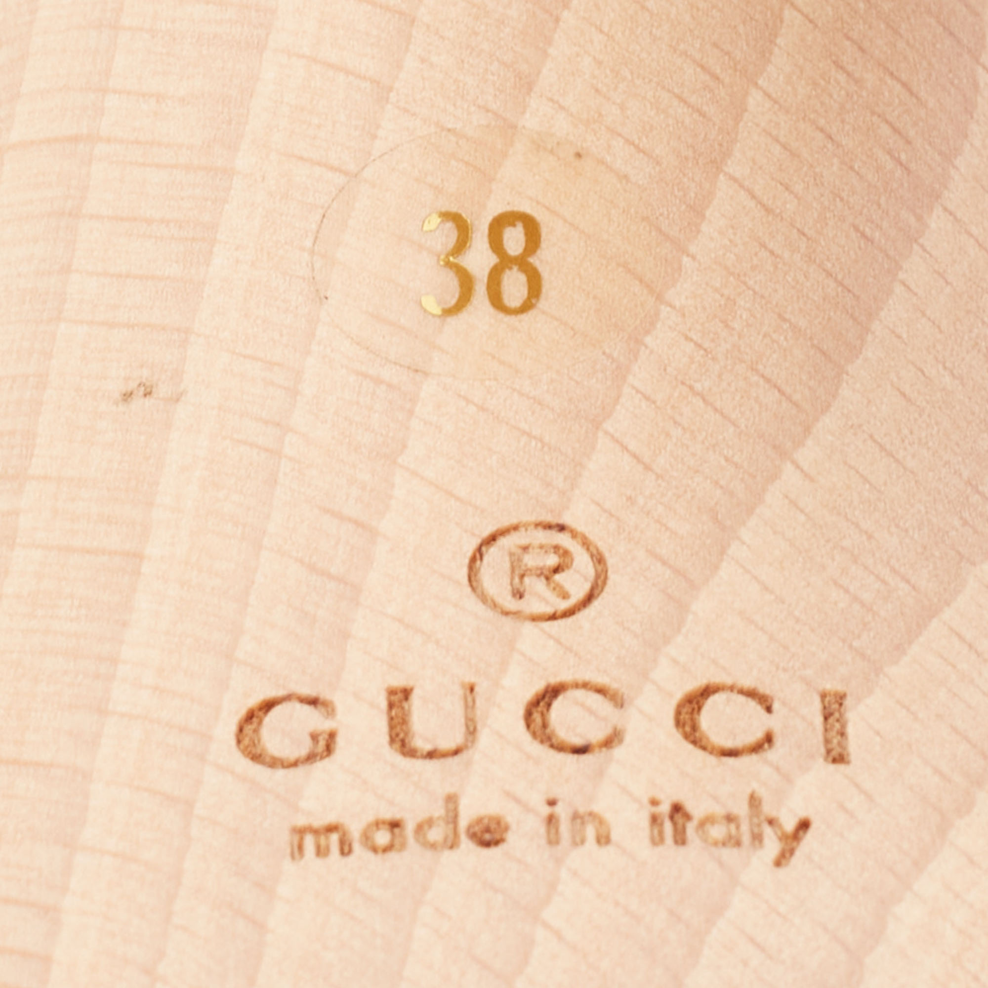Gucci Black Patent Leather Hysteria Platform Open Toe Slide Sandals Size 38
