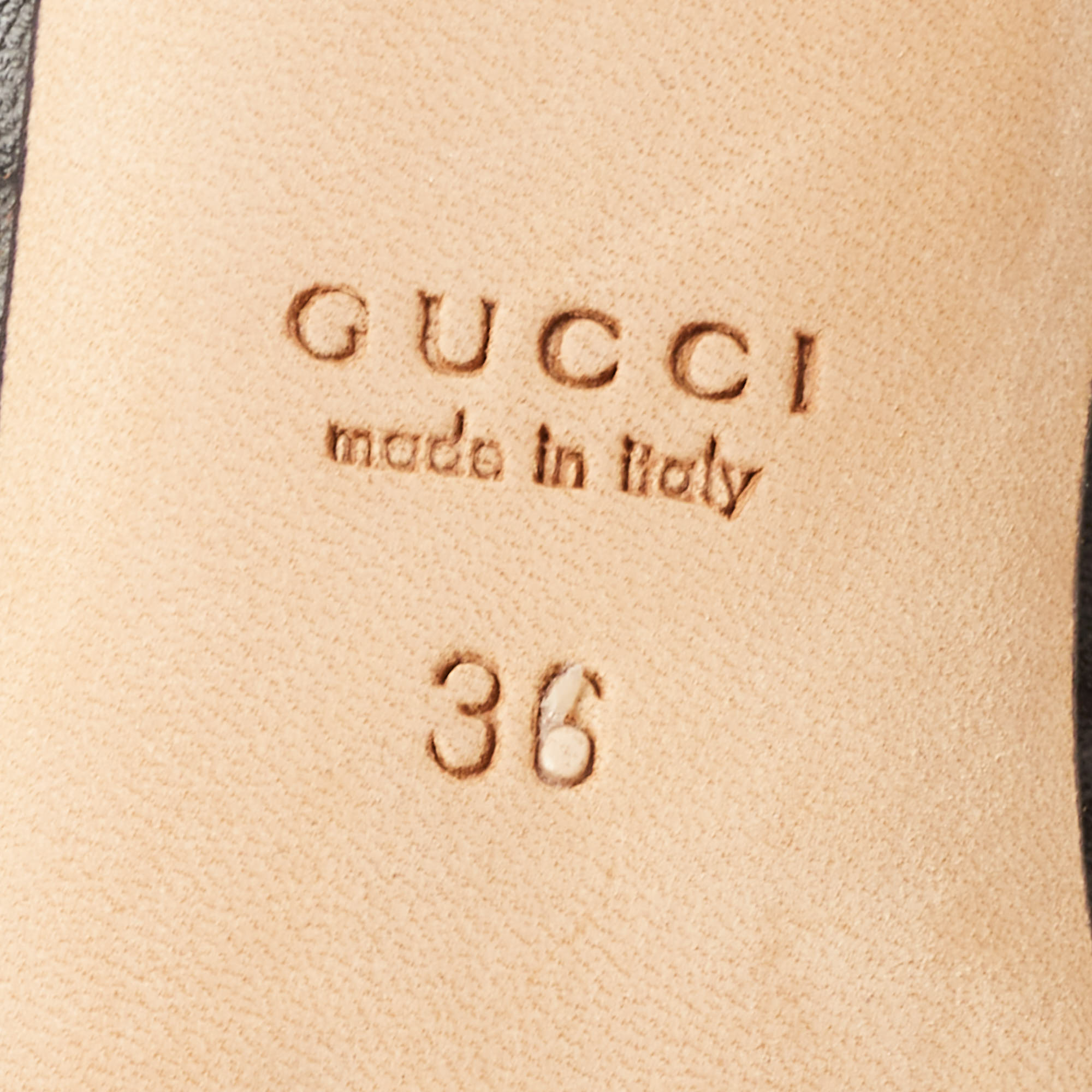 Gucci Black Guccissima Leather Horsebit Peep Toe Platform Pumps Size 36