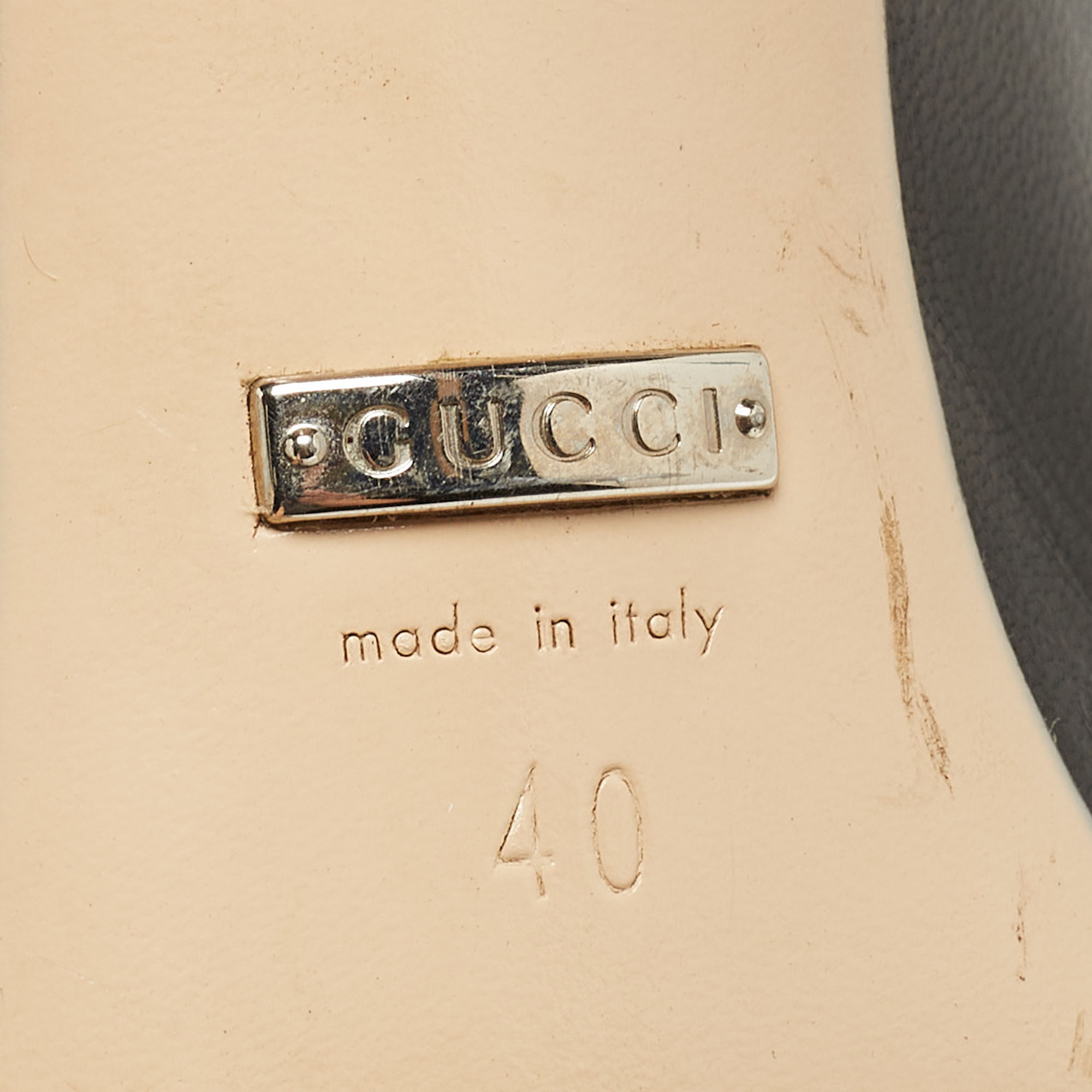 Gucci Black Leather Dionysus Pumps Size 40