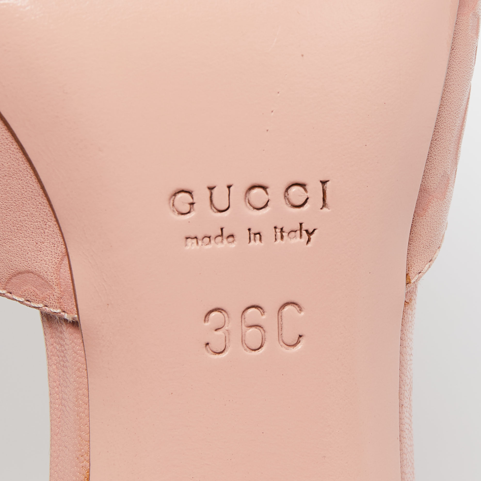Gucci Pink Guccissima Leather Horsebit D'orsay Pumps Size 36