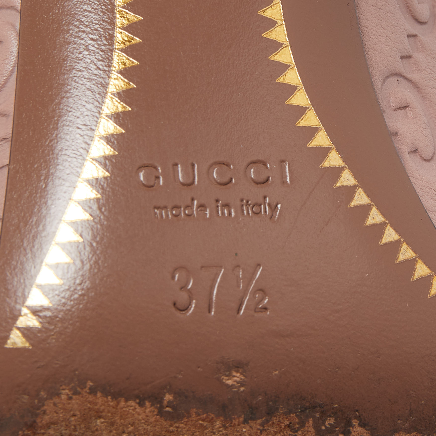 Gucci Dusty Pink Guccissima Leather Horsebit Adina Pumps Size 37.5