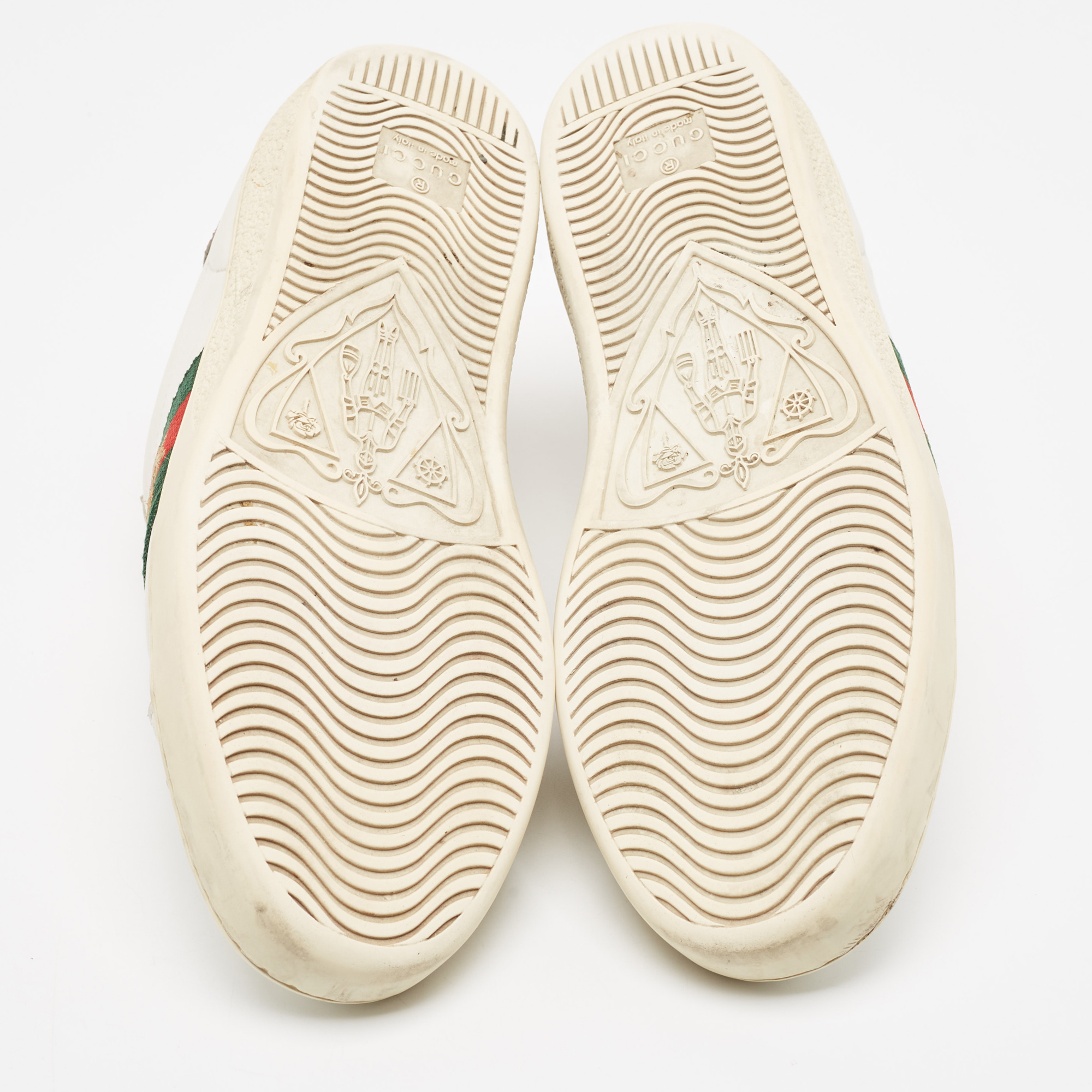 Gucci White Leather Ace Low Top Sneakers Size 36