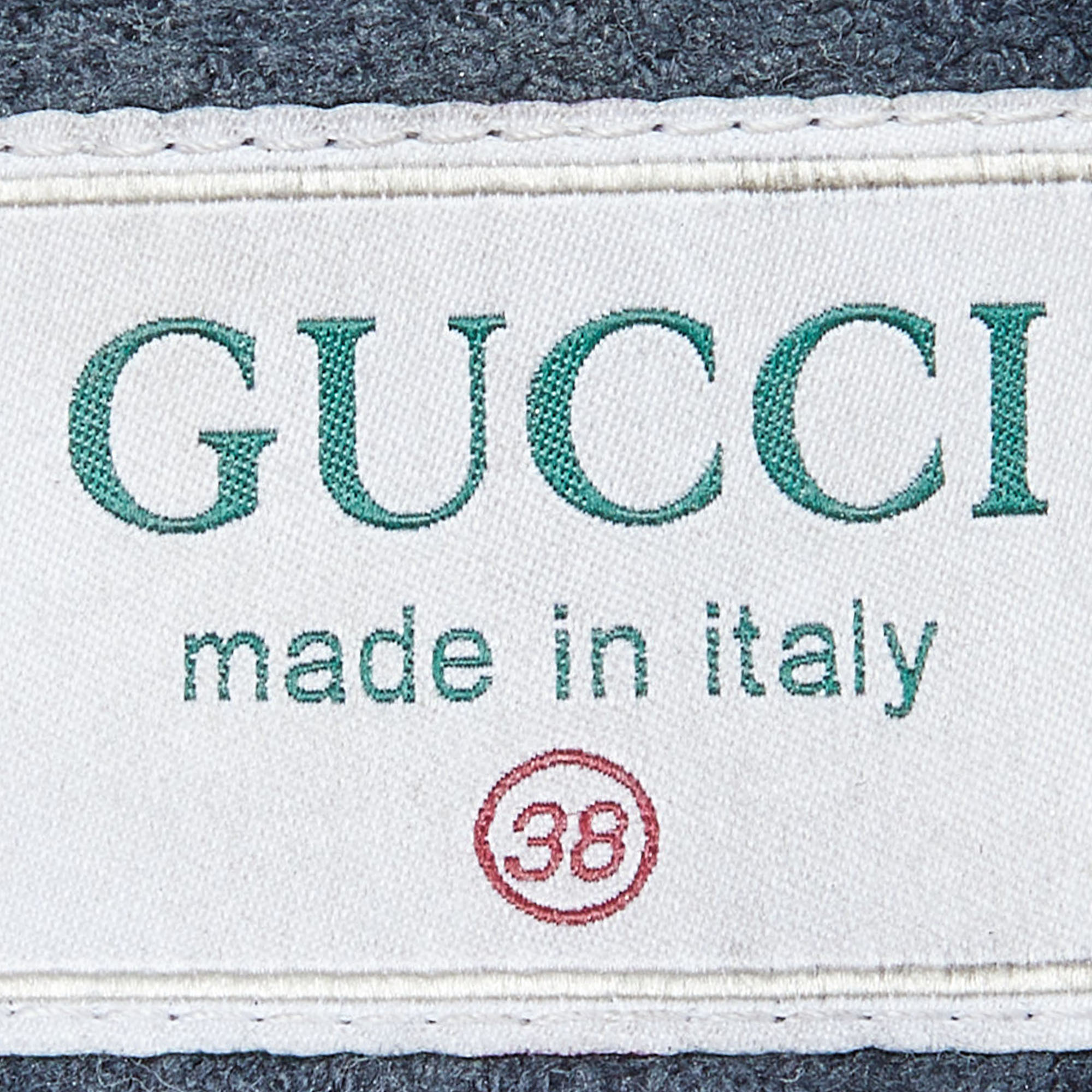 Gucci Multicolor Fabric And GG Supreme Canvas Rhyton Sneakers Size 38
