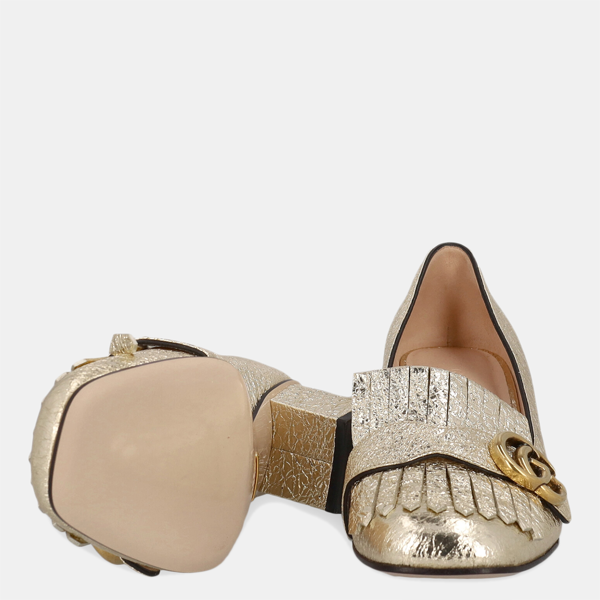 Gucci  Women's Leather Heels - Gold - EU 39.5
