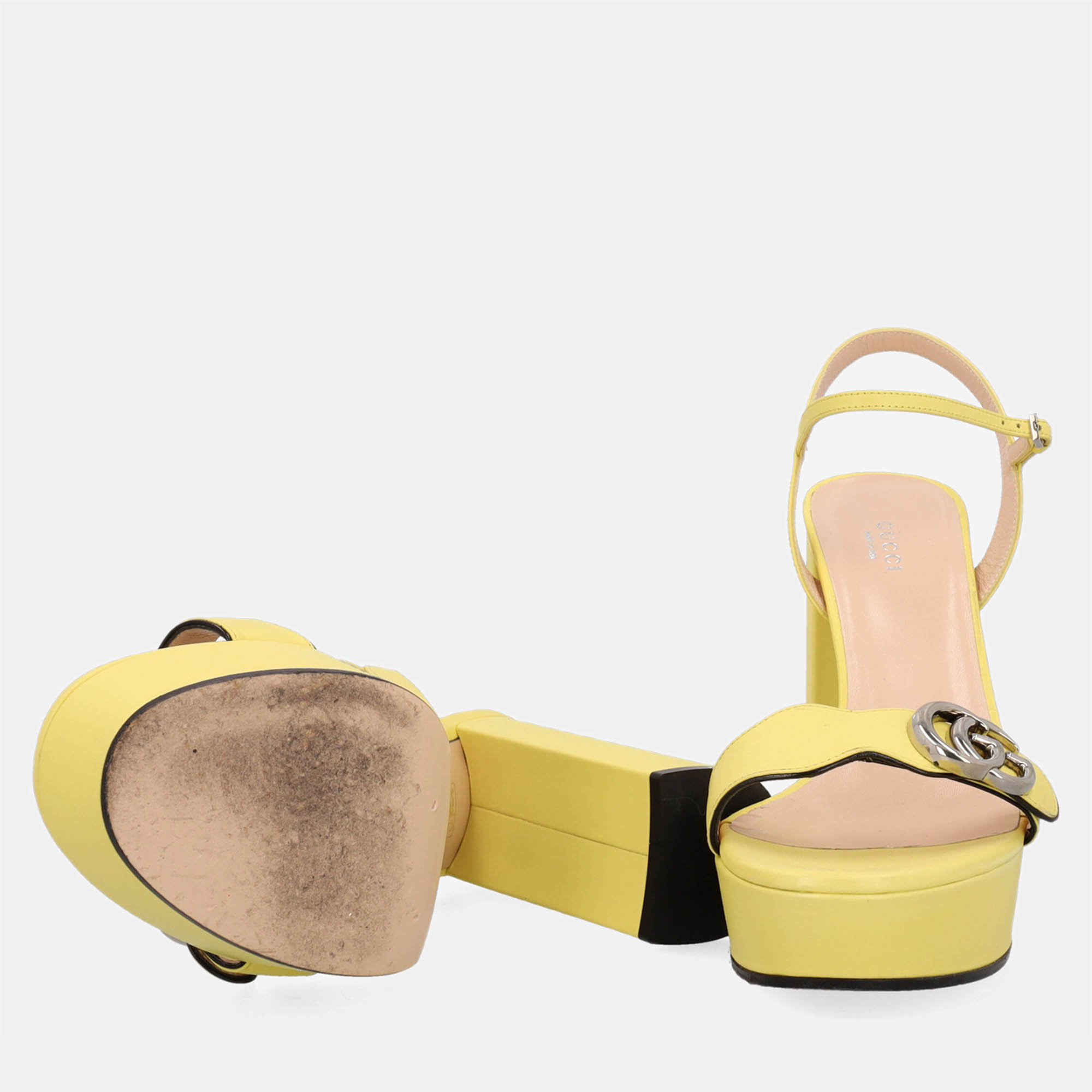 Gucci  Women's Leather Sandals - Yellow - EU 40