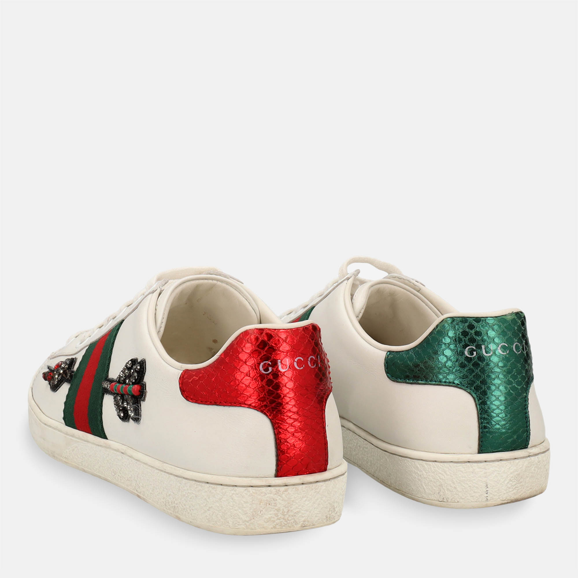 Gucci  Women's Leather Sneakers - Green - EU 39.5