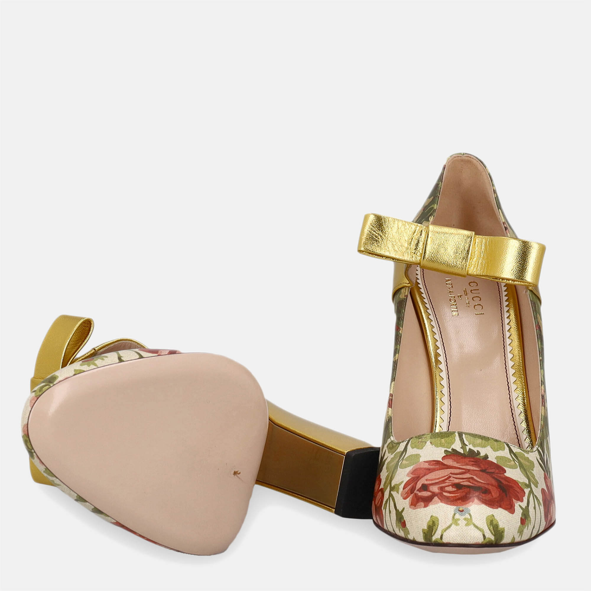 Gucci  Women's Leather Heels - Gold - EU 42