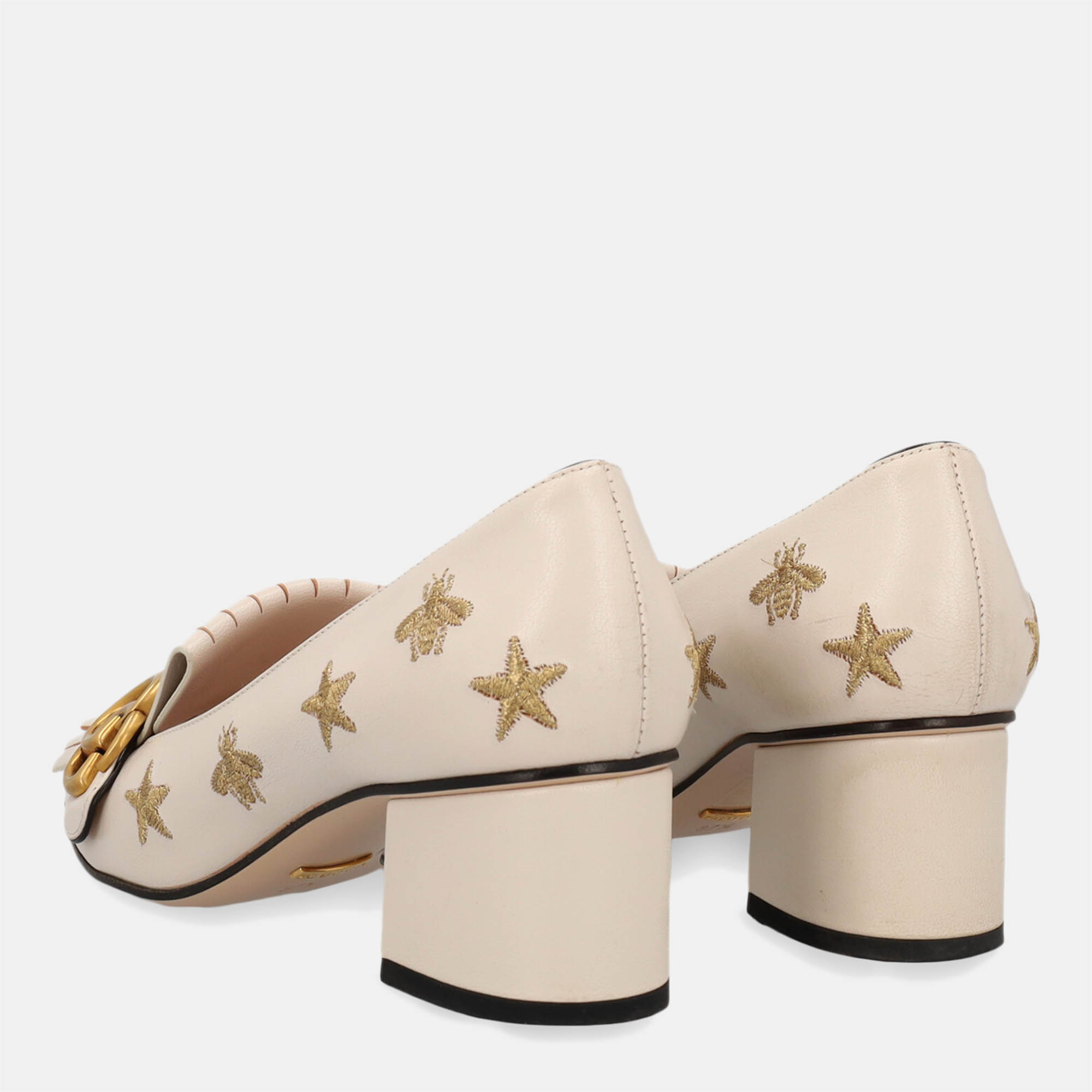 Gucci  Women's Leather Heels - White - EU 37.5