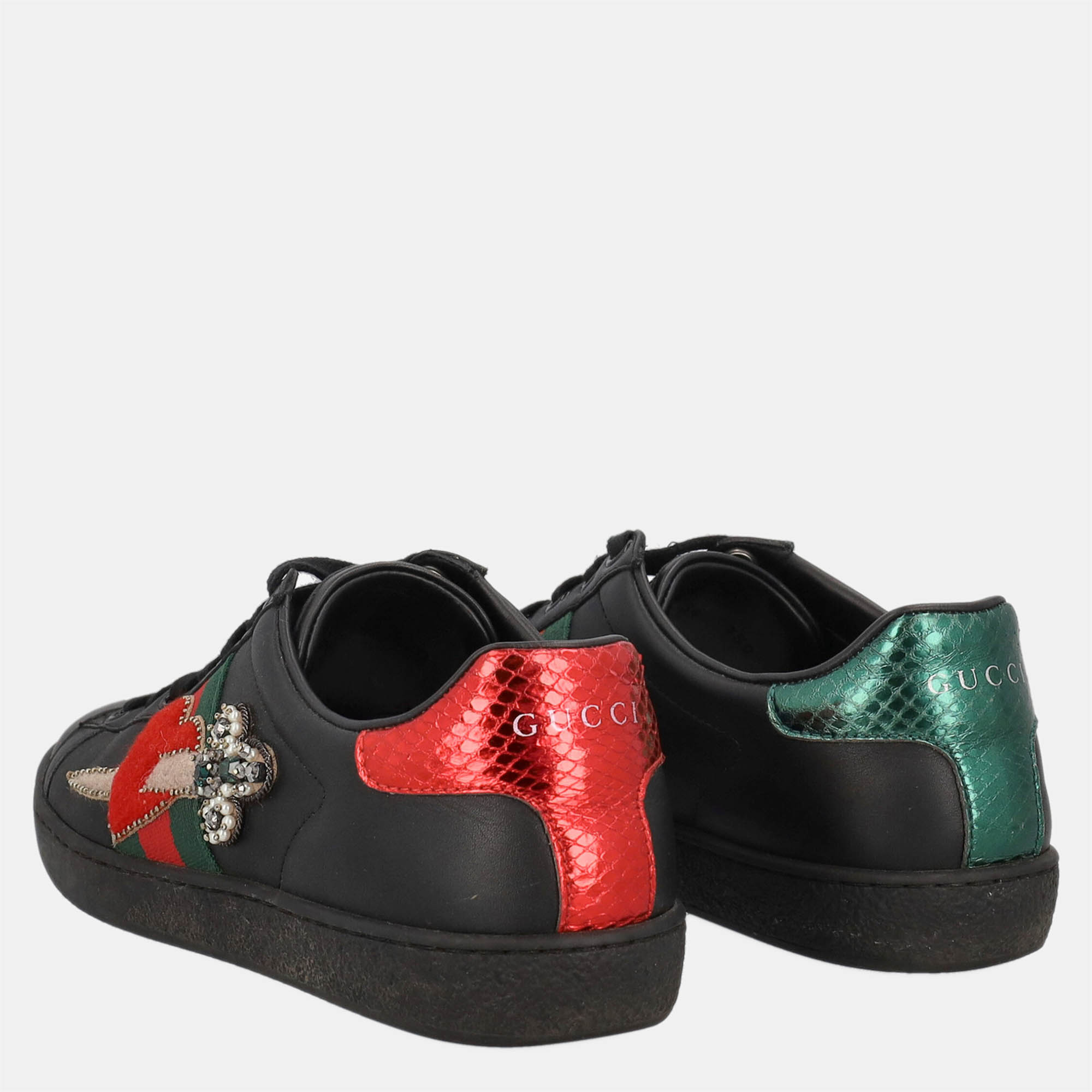 Gucci  Women's Leather Sneakers - Black - EU 36