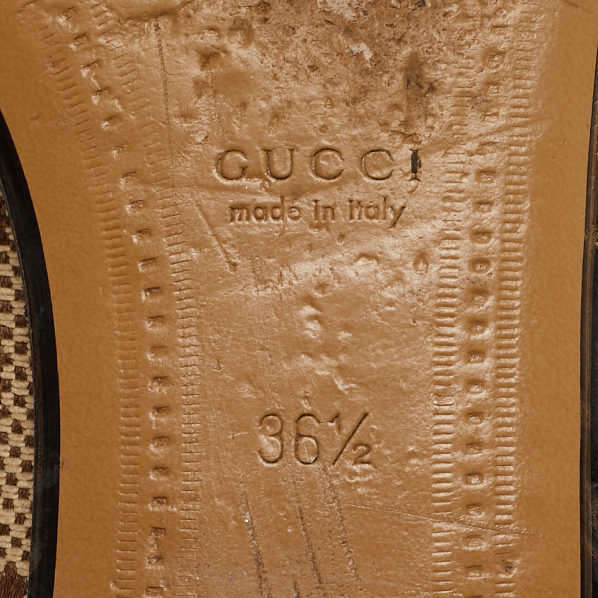 Gucci Beige Jumbo GG Canvas Jordaan Loafers Size 36.5