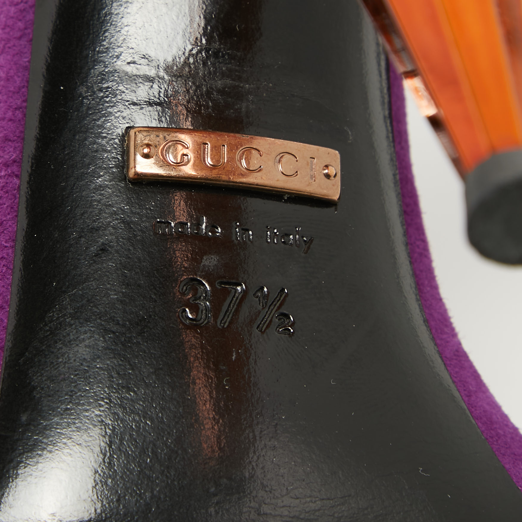 Gucci Multicolor Suede Liberty Platform Sandals Size 37.5